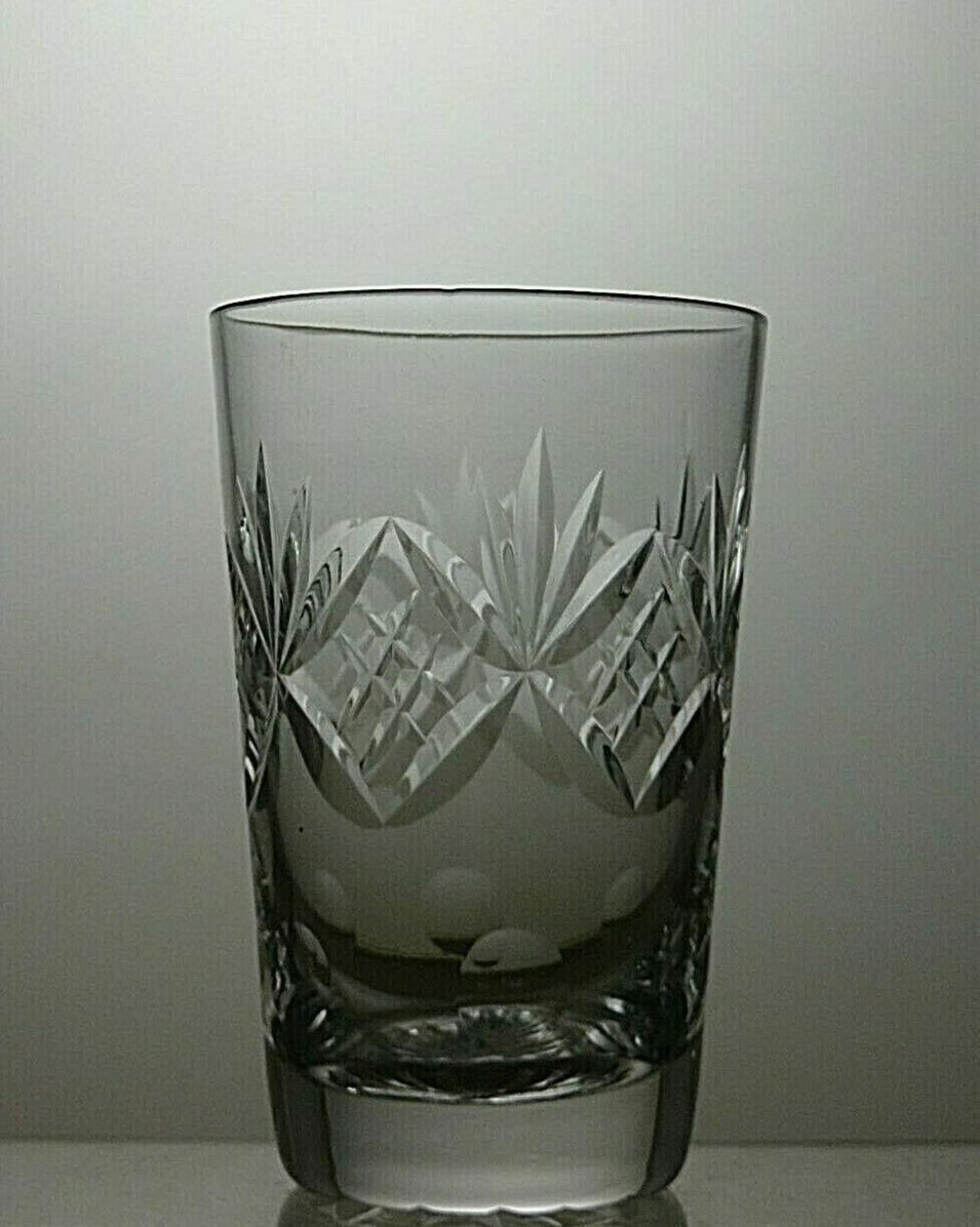 The Unbranded Brand Lead Crystal Cut Glass Set Of 2 Flat Tumblers 3 3/4" Size ONE SIZE - 4 Thumbnail