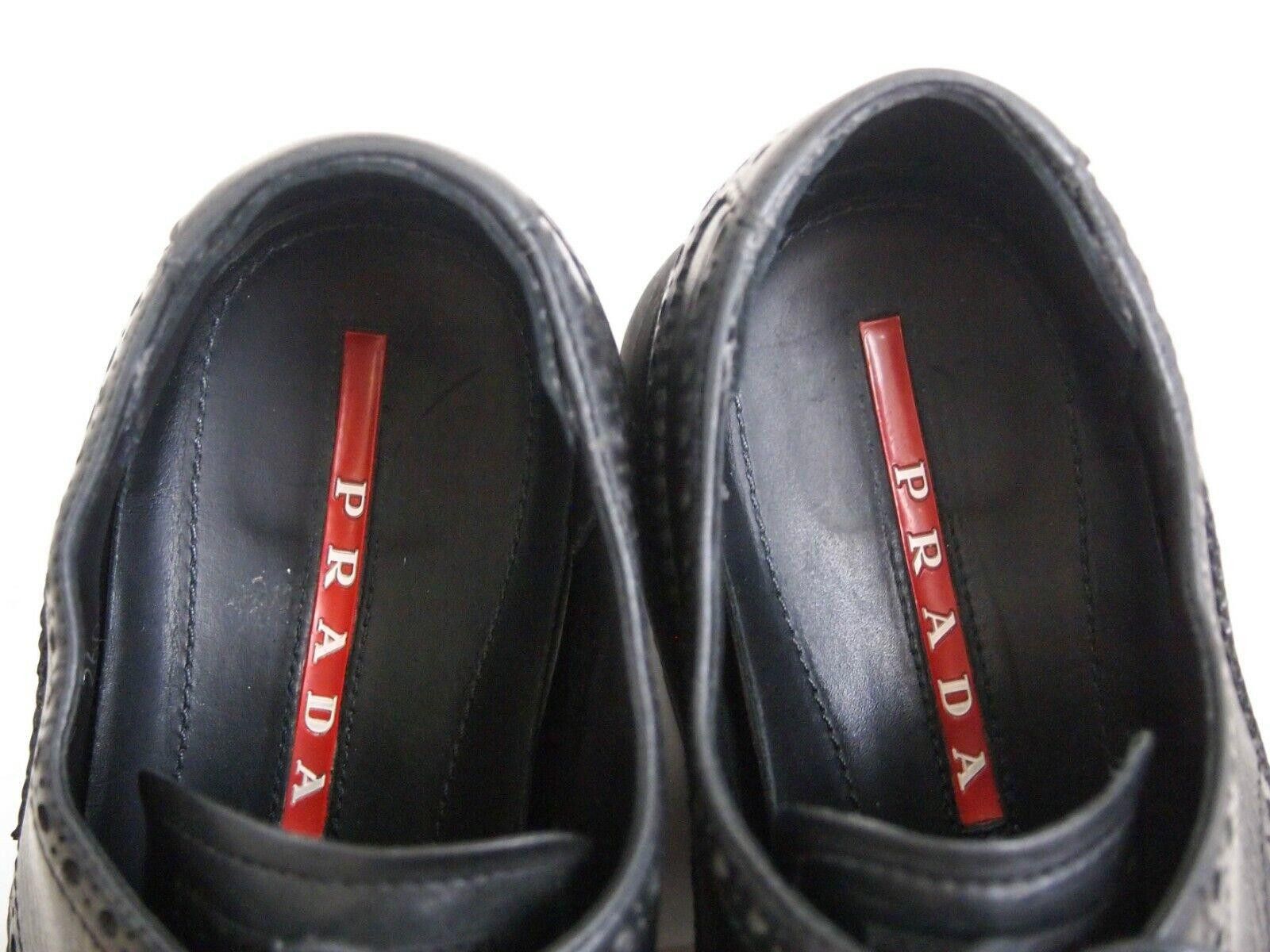 Prada Prada 4E2604 Brogues Lug Sole Black Mens EU 39.5 US 6.5 Size US 6.5 / EU 39-40 - 5 Thumbnail