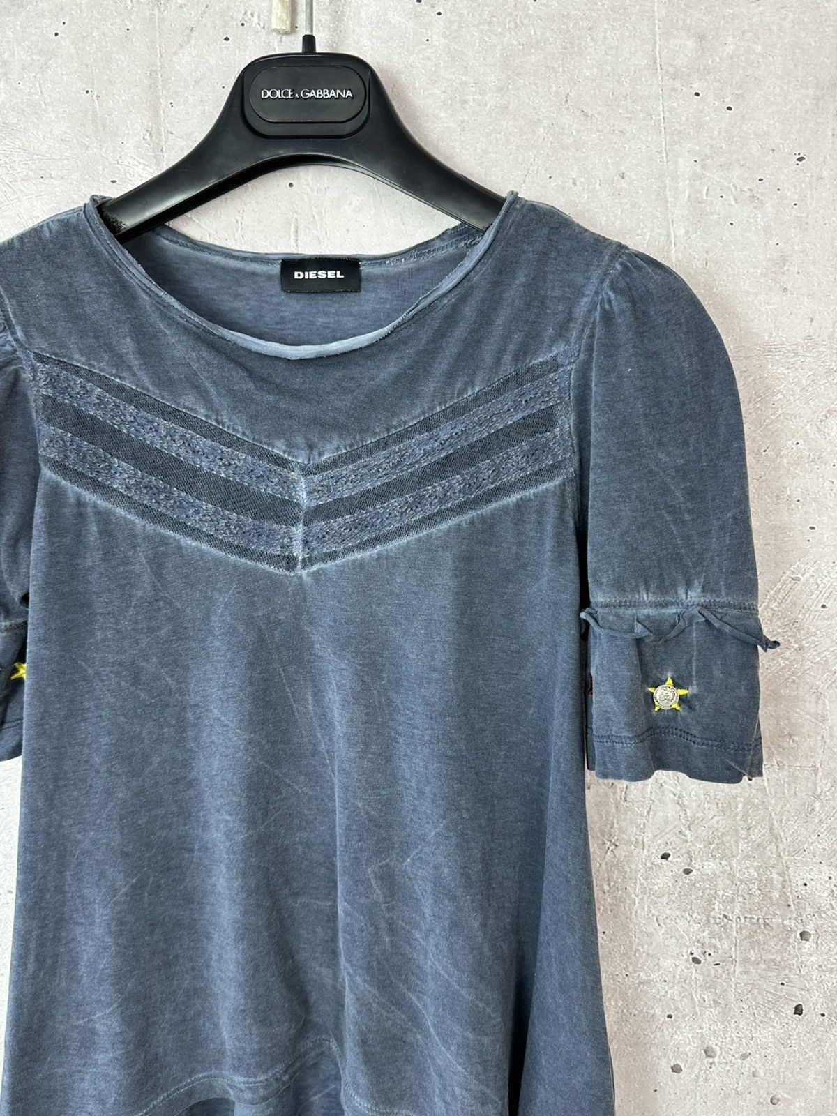 Diesel Diesel Flared Washed Blue Women’s T-shirt Size S / US 4 / IT 40 - 2 Thumbnail