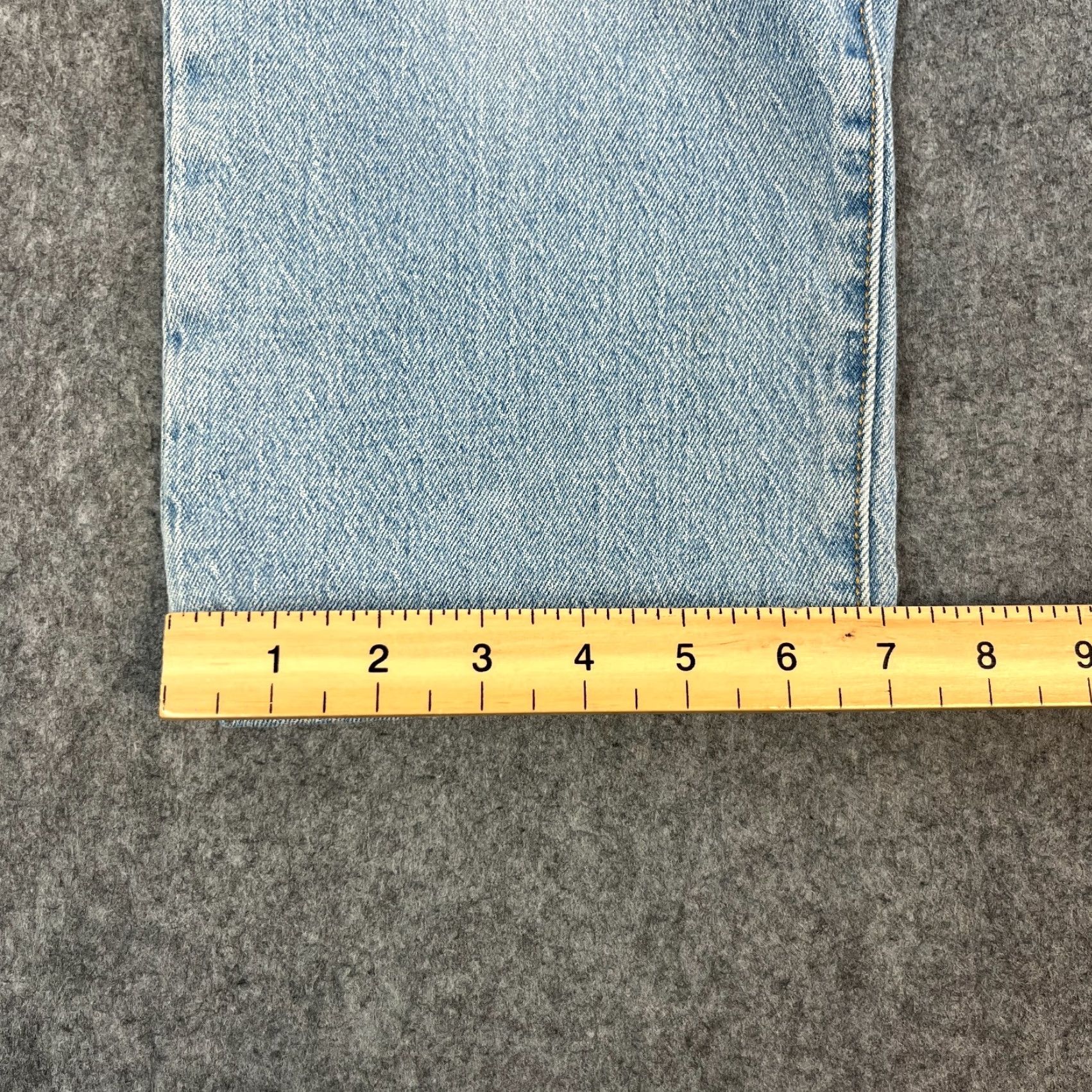 Levi's Levi's Womens Jeans Ribcage Straight 24 25 UK 4 Cropped Light Wash Blue Stretch Jeans Reflecting Vintage? No - Regular Rise High Rise? Size 27" / US 4 / IT 40 - 3 Thumbnail