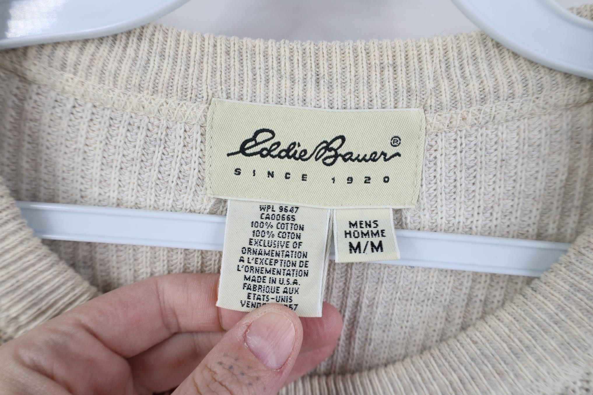 Eddie Bauer Vintage 90s Eddie Bauer Knit Sweater Oatmeal Brown USA Size US M / EU 48-50 / 2 - 4 Thumbnail
