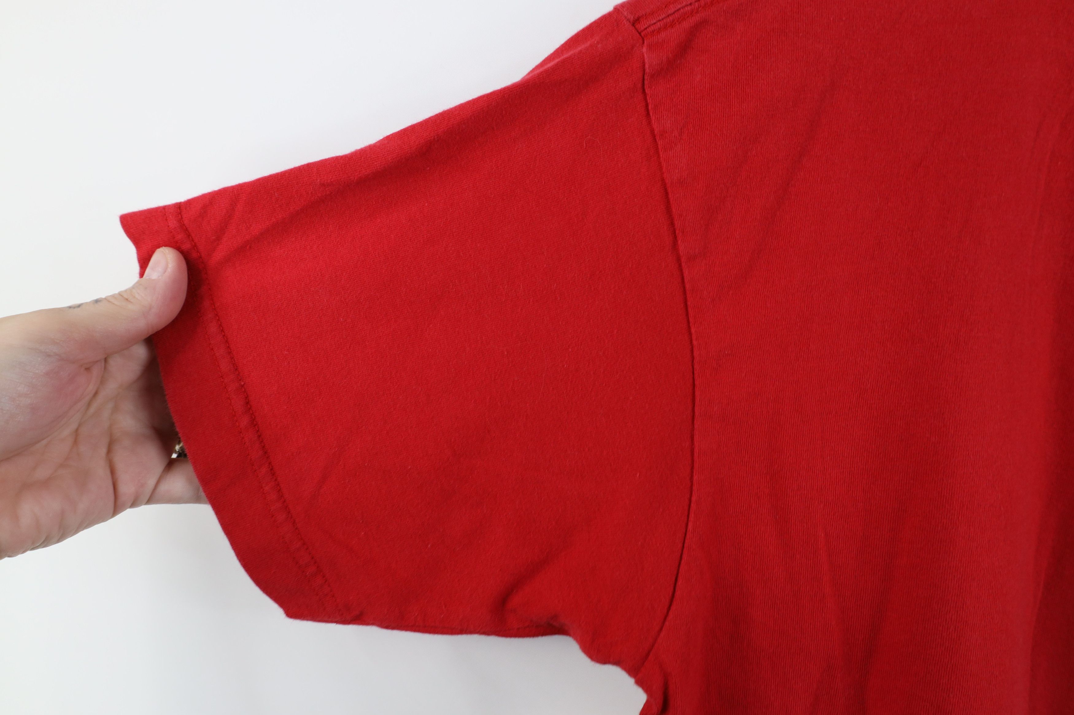 Vintage Vintage 90s Streetwear Giordano Short Sleeve T-Shirt Red Size US S / EU 44-46 / 1 - 7 Thumbnail