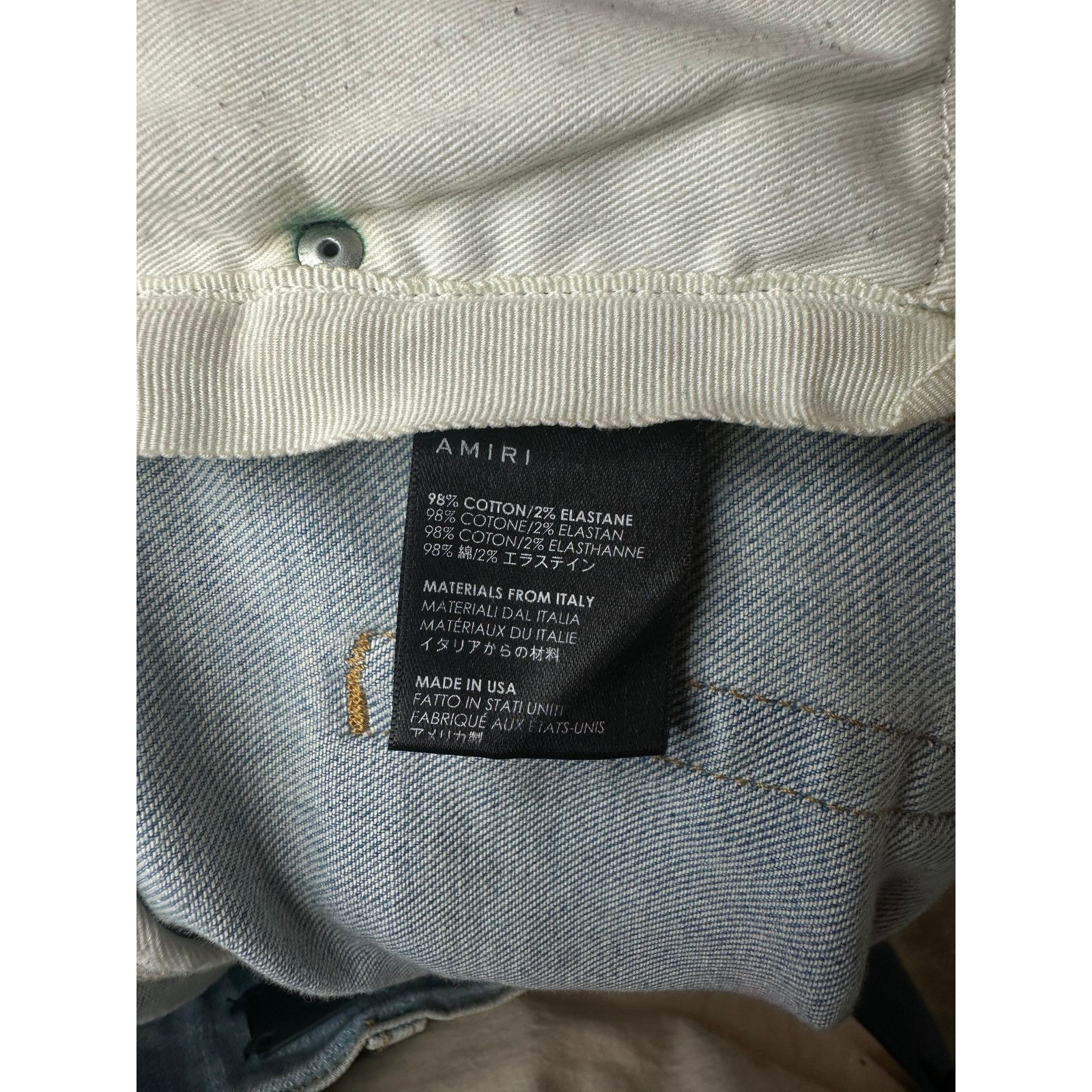 Amiri Amiri Jeans Light Wash South Beach Splatter Used 34 Size US 34 / EU 50 - 3 Thumbnail