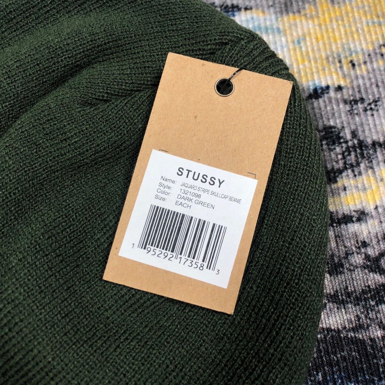 Vintage Stussy Jacquard Stripe Skullcap Beanie | Grailed