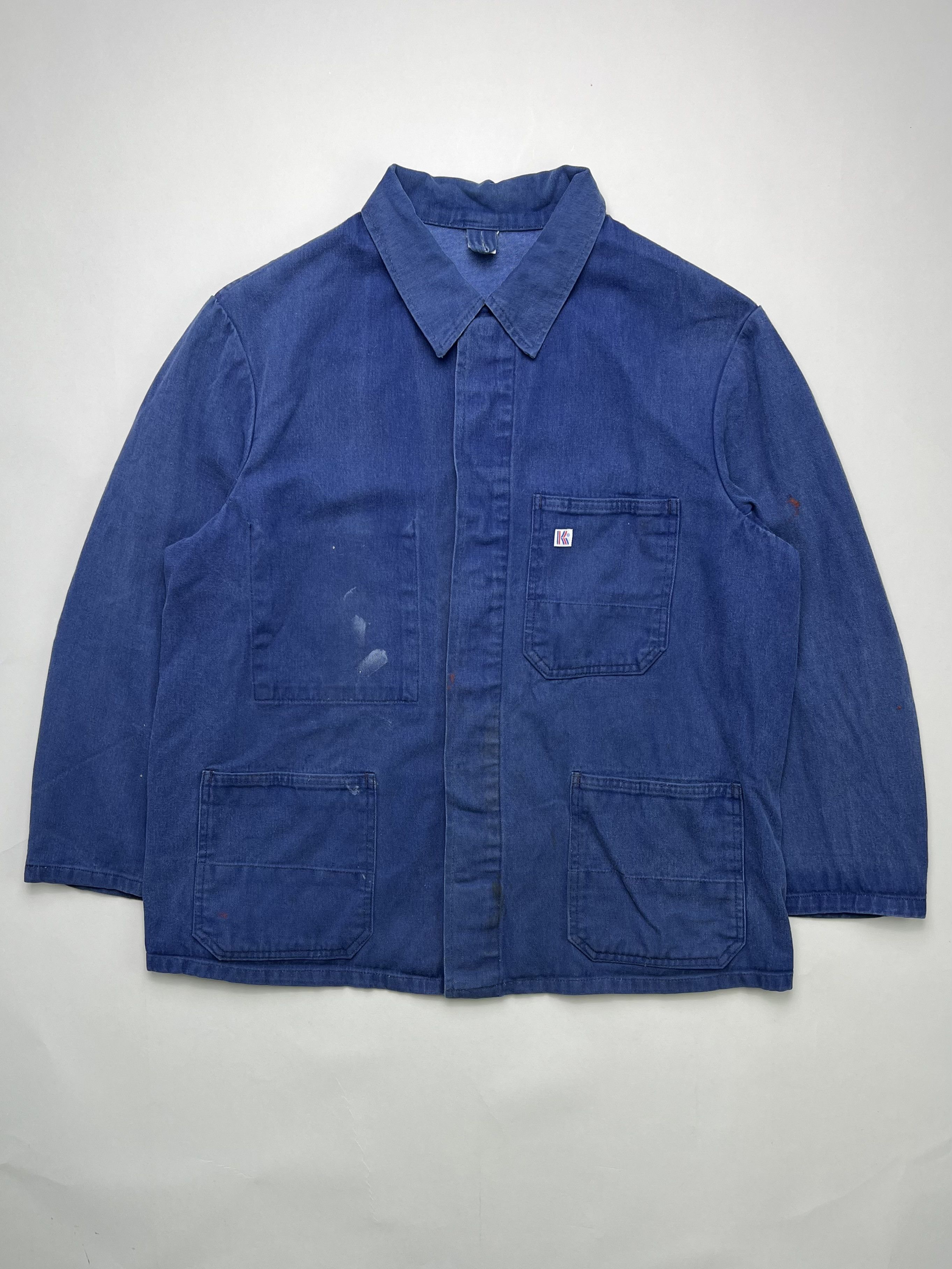 Vintage French Work Chore Jacket Vintage Bleu De Travail Size US M / EU 48-50 / 2 - 1 Thumbnail