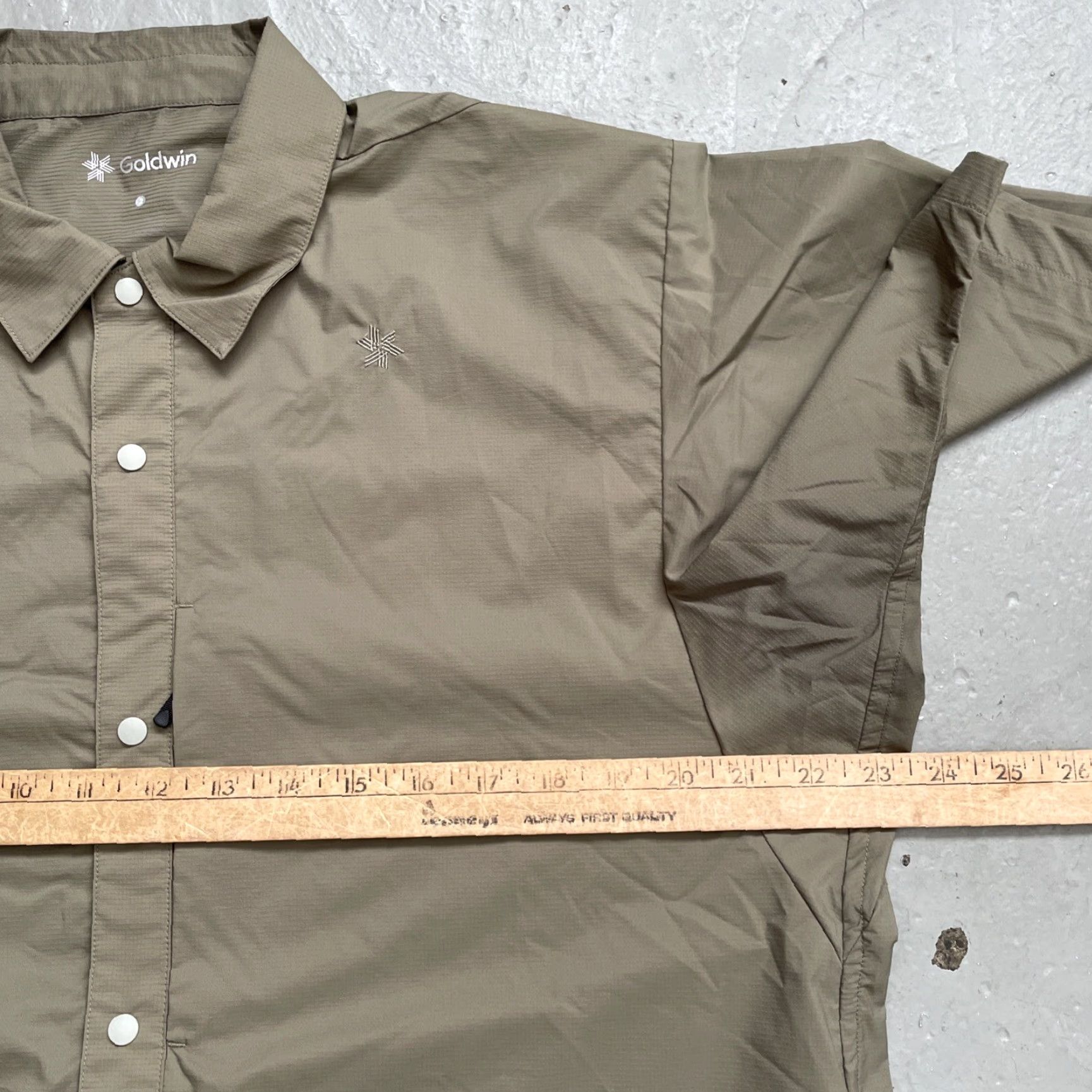 Goldwin Goldwin Japan (GM54105) Pertex Double Cloth Hike Shirt Nylon Outdoor Camp 2 (M) Shirt Adult Medium Nylon Outdoor Hiking 90s Theme Mens Size US XS / EU 42 / 0 - 3 Thumbnail