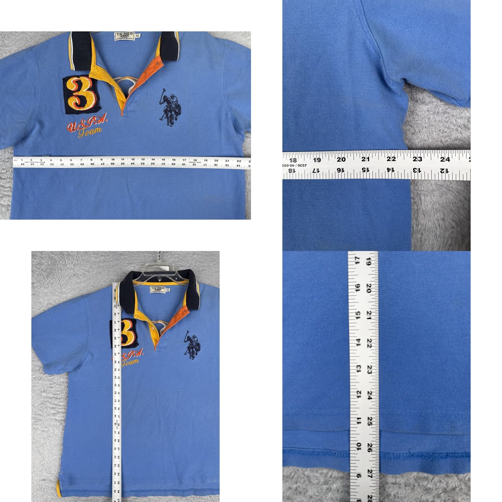 Vintage US Polo Assn Polo Shirt Mens XL Blue 100% Cotton Short Sleeve Embroidered Logo Casual Polo Shirt Mens XL Blue Size US XL / EU 56 / 4 - 8 Thumbnail