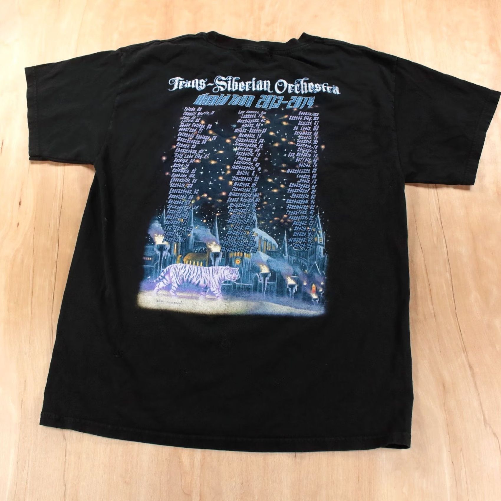 Vintage Trans-Siberian Orchestra world tour 2013 - 2014 t-shirt LARGE rock metal band Adult Size US L / EU 52-54 / 3 - 4 Thumbnail