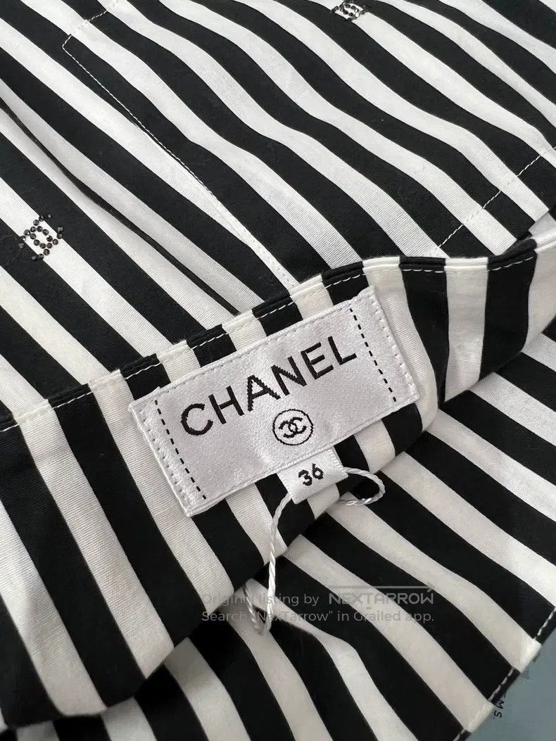 Chanel Chanel 24M striped full double C glitter diamond skirt Size 24" / US 00 / IT 34 - 3 Thumbnail