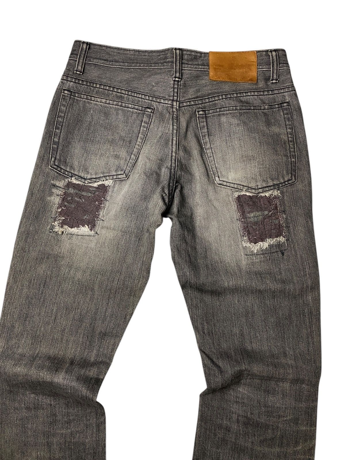 If Six Was Nine × Japanese Brand × Le Grande Bleu (L.G.B.) 2000's Paranoid Japan Distress Washed Flared Jeans Size US 27 - 4 Thumbnail