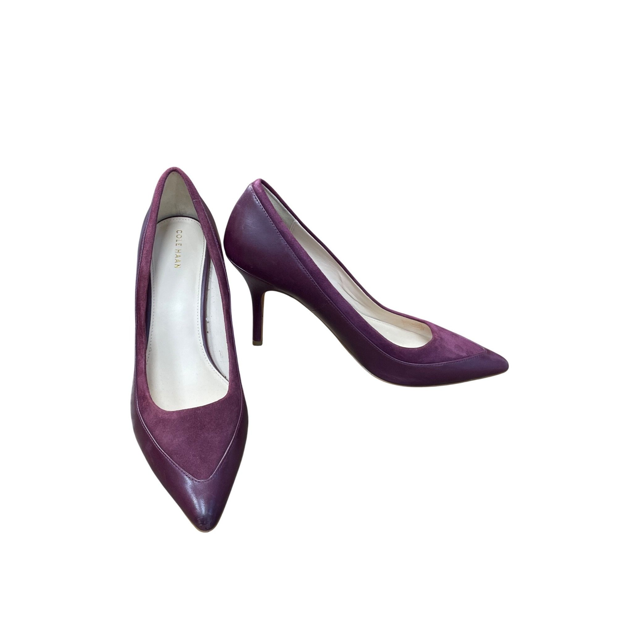 Cole Haan Cole Haan Womens Burgundy Leather Suede 4" Heels Size 9. 5B Size US 9.5 / IT 39.5 - 1 Thumbnail