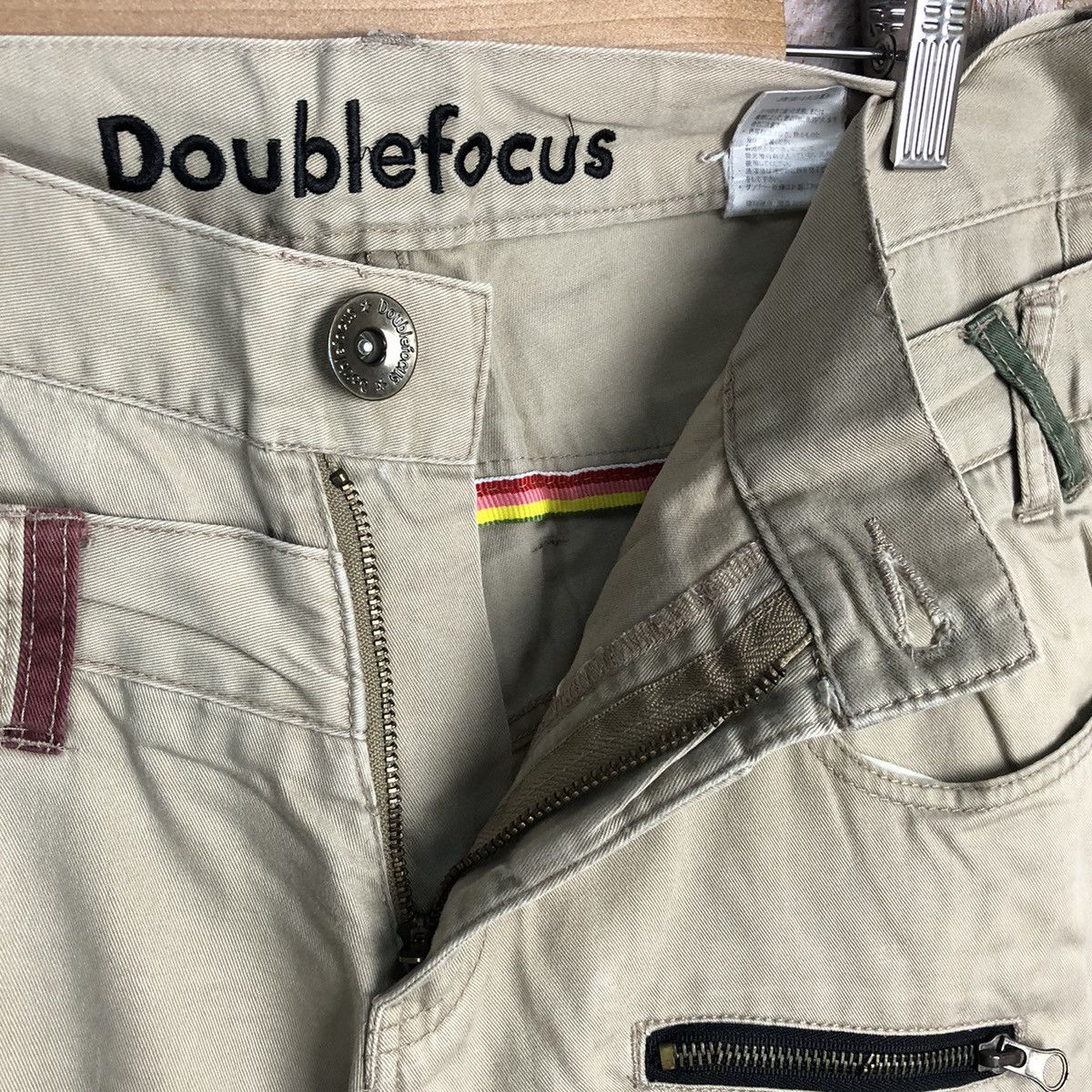 Japanese Brand × Seditionaries Double Focus stretwear double waist Cream Cargo Pants #A622 Size US 33 - 12 Thumbnail