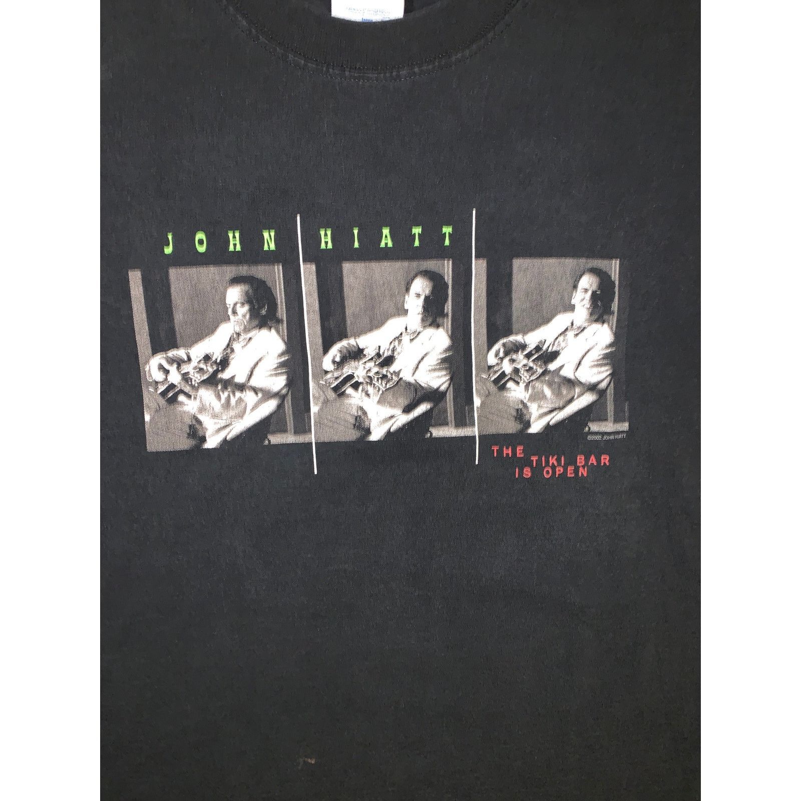 Band Tees × Vintage John Hiatt 2002 Tiki Bar Is Open Tour Black L Band Tee Size US L / EU 52-54 / 3 - 1 Thumbnail