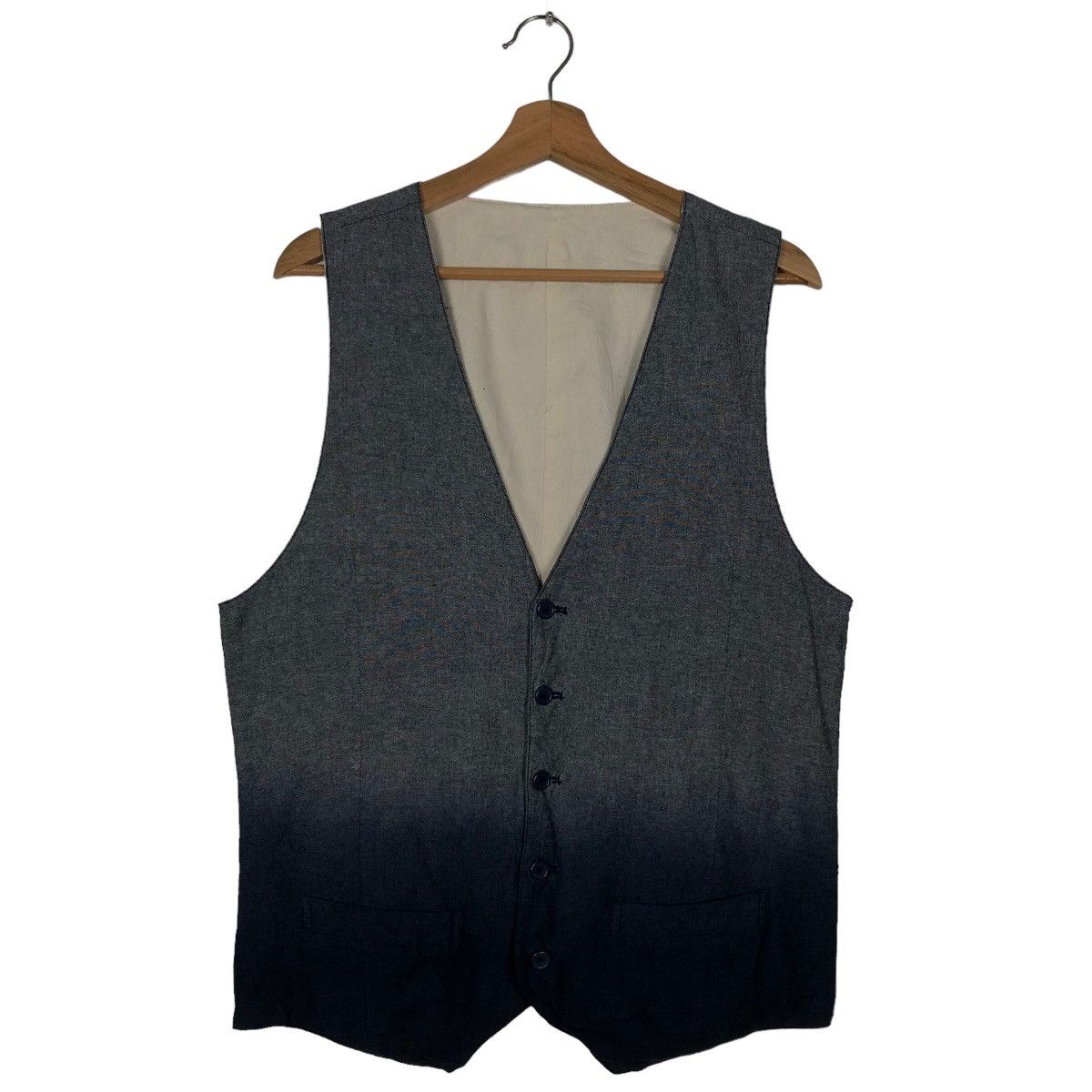 Japanese Brand 🔥2 Tones Vest Color Mix Semantic Design Issey Miyake Japan Size US L / EU 52-54 / 3 - 1 Thumbnail