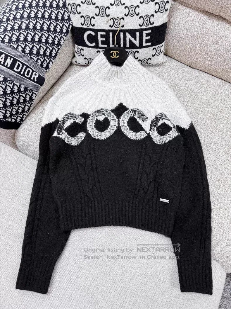 Chanel Chanel Letter long-sleeved knitted sweater Size XS / US 0-2 / IT 36-38 - 4 Thumbnail
