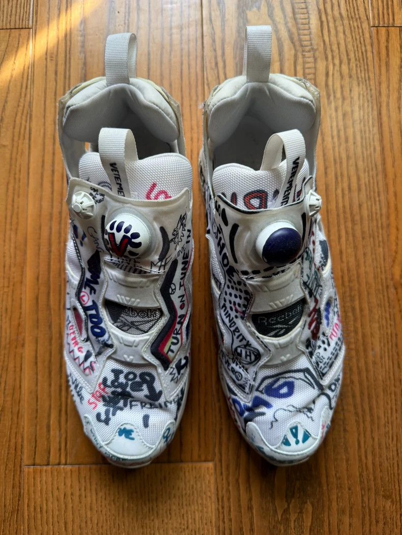 Vetements Vetements Reebok Pump Fury Graffiti Sneakers Size US 9 / EU 42 - 2 Thumbnail