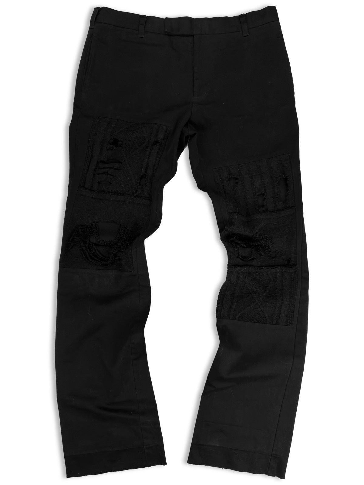 image of Aw05 Undercover Arts & Crafts Hybrid Knit Sweater Trousers in Black, Men's (Size 31)