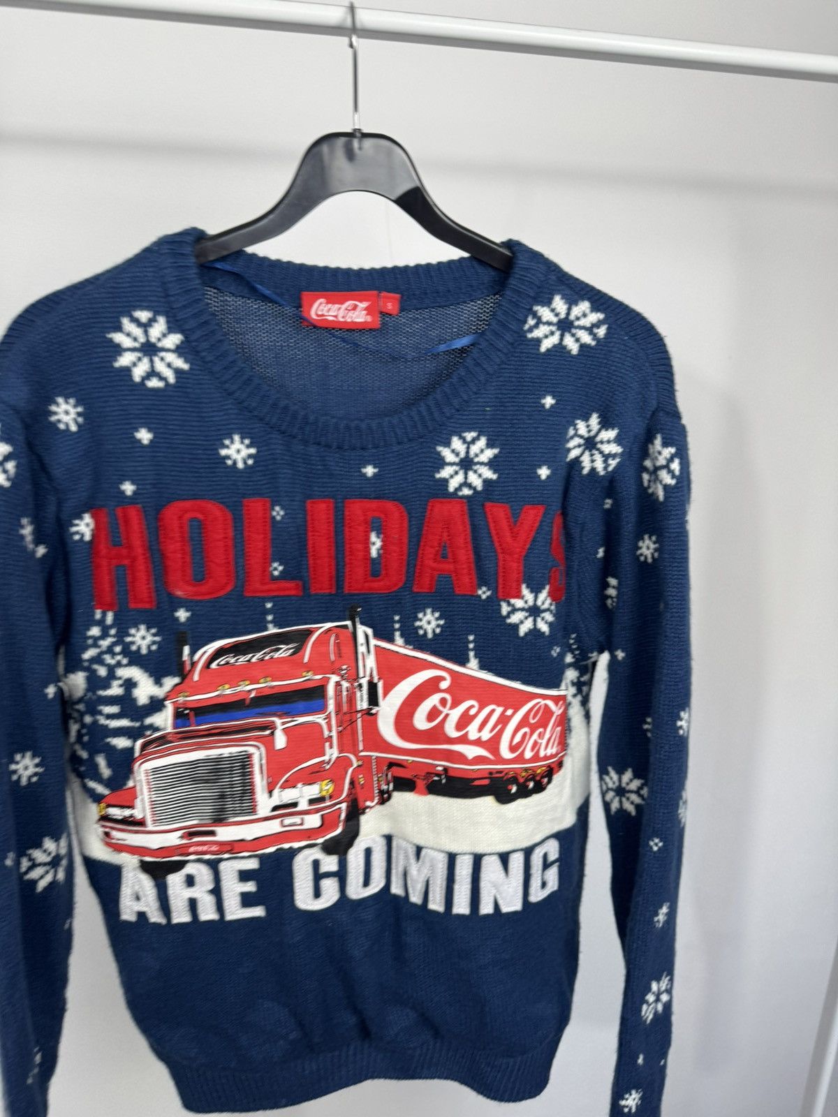 Coca Cola Coca Cola Holidays Are Coming Christmas Knit Sweater Blue S Size US S / EU 44-46 / 1 - 3 Thumbnail