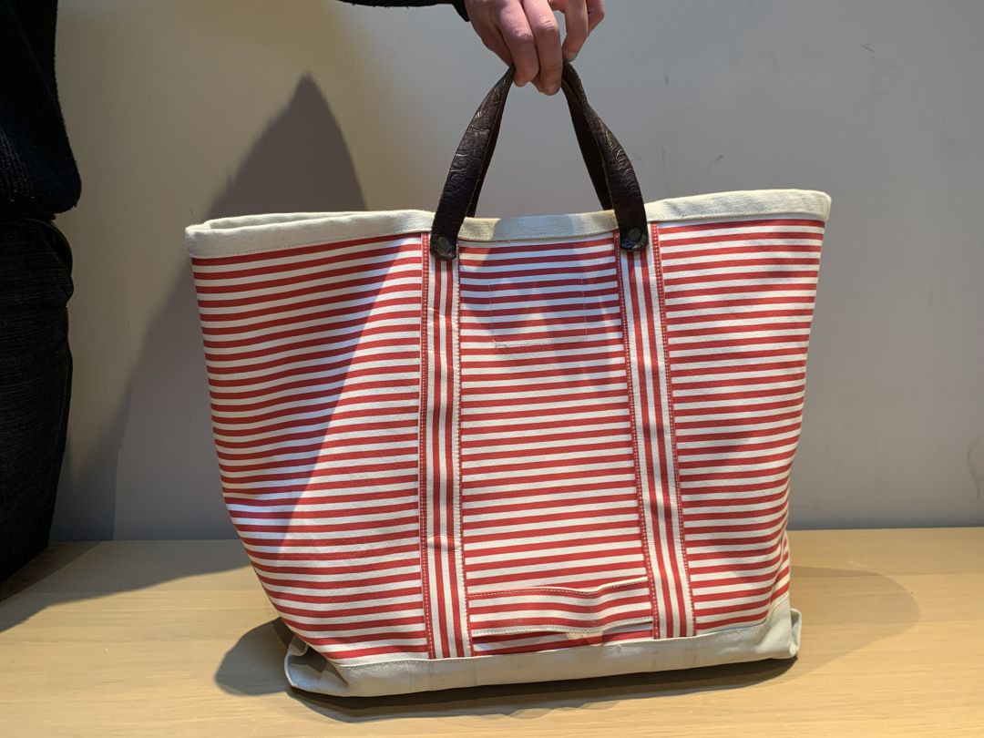 Golden Goose Golden Goose California Striped Canvas Tote Bag – Red/White Size ONE SIZE - 2 Thumbnail