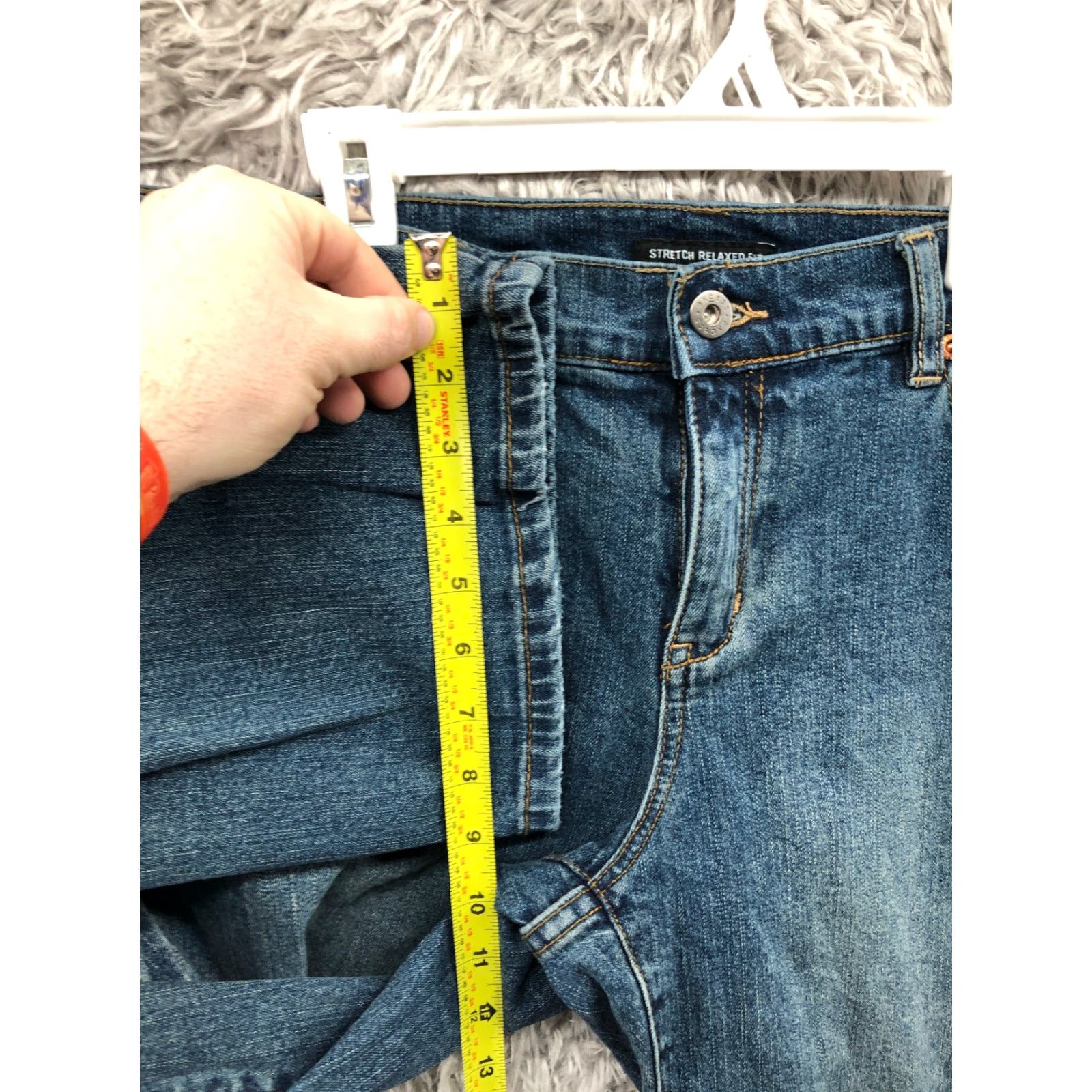 Denime Axcess Jeans Size 12 Womens Mid Rise Bootcut Dark Wash Blue Denim Size 34" / US 12 / IT 48 - 4 Thumbnail