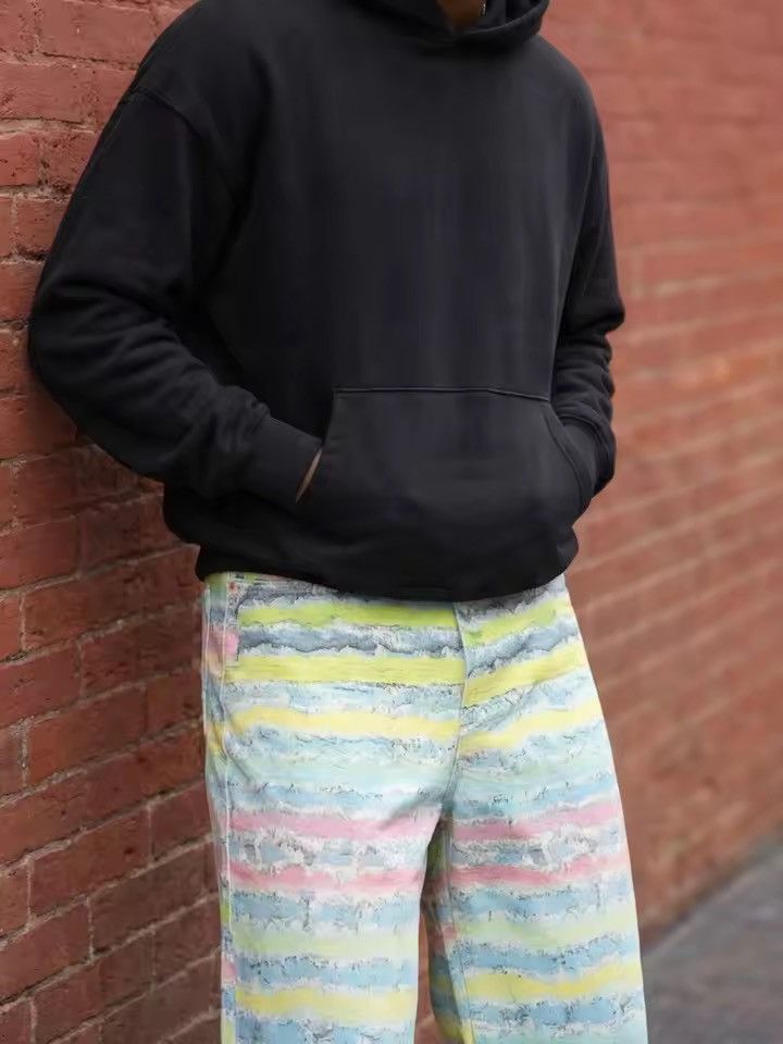 Japanese Brand 3D Striped Printed Pant Size US 29 - 3 Thumbnail