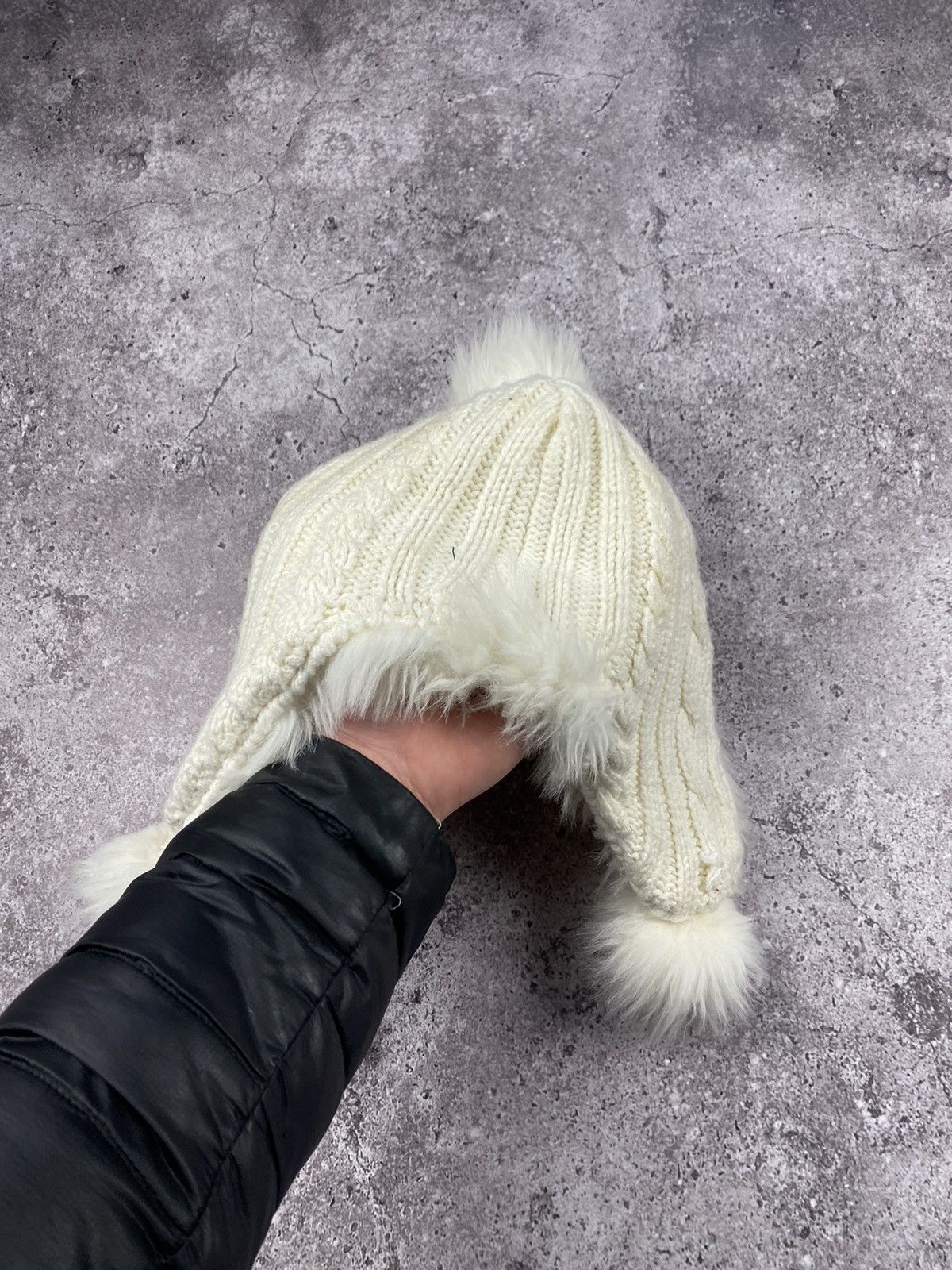 Japanese Brand × Vintage Y2K Faux Fur Ushanka Vintage Fuzzy Warm Trapper knitted Hat Size ONE SIZE - 6 Thumbnail