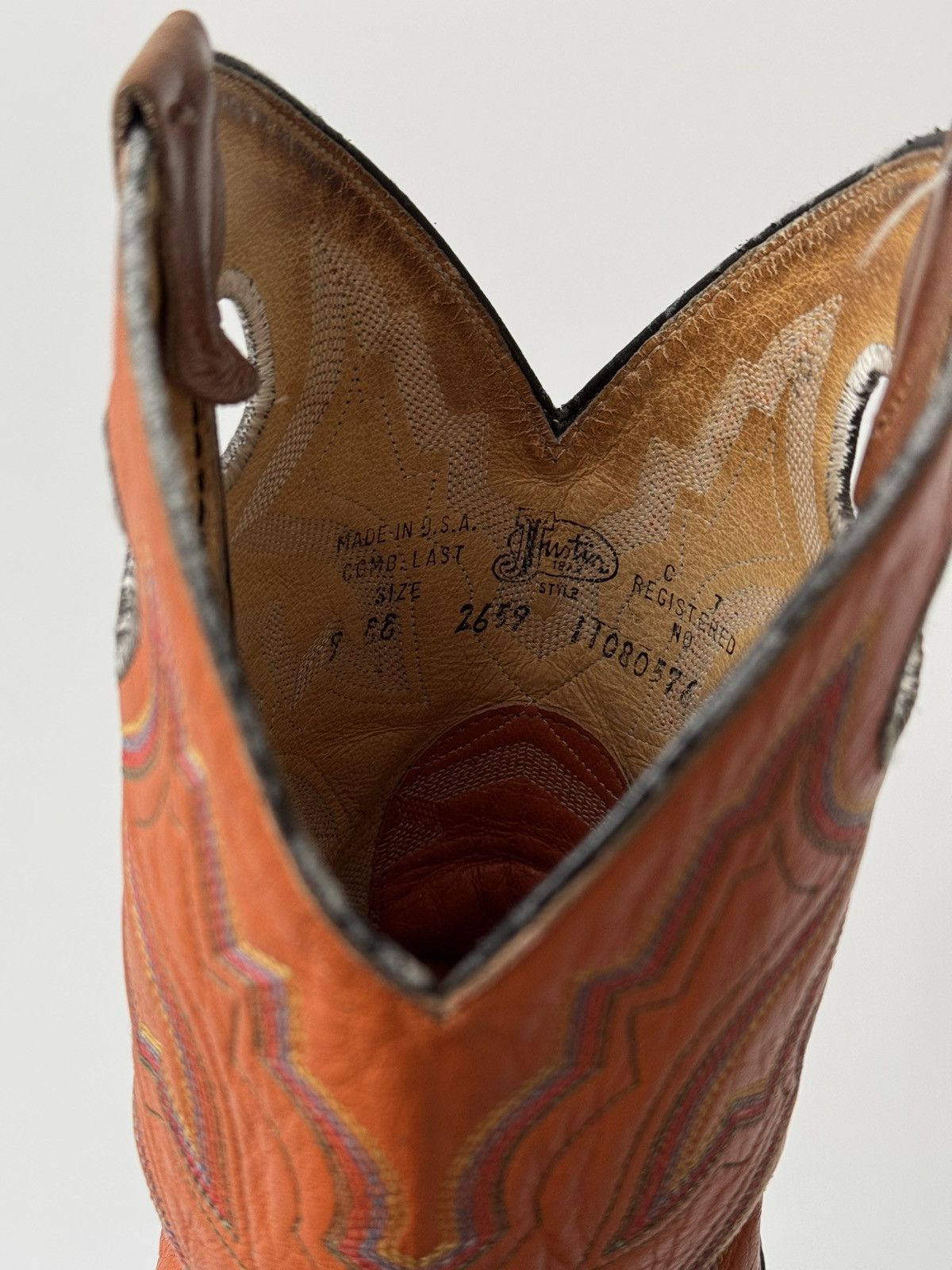 Cowboy Equipment × Justin Boots × Mexicana Justin Bent Rail 2659 Buckaroo Cowboy Leather Boots Size US 9 / EU 42 - 8 Thumbnail