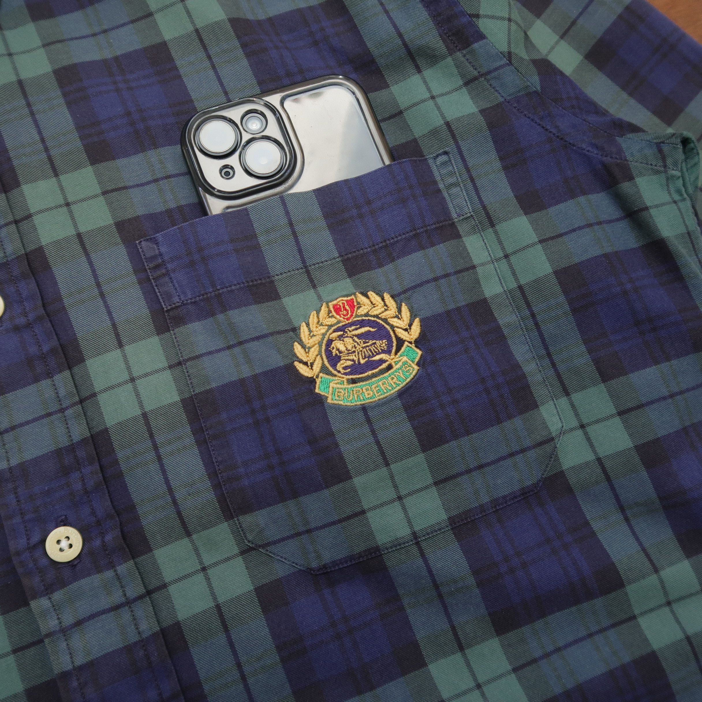 Burberry Vintage 90s Burberry Nova Check Old Logo Shirt Size US S / EU 44-46 / 1 - 7 Thumbnail