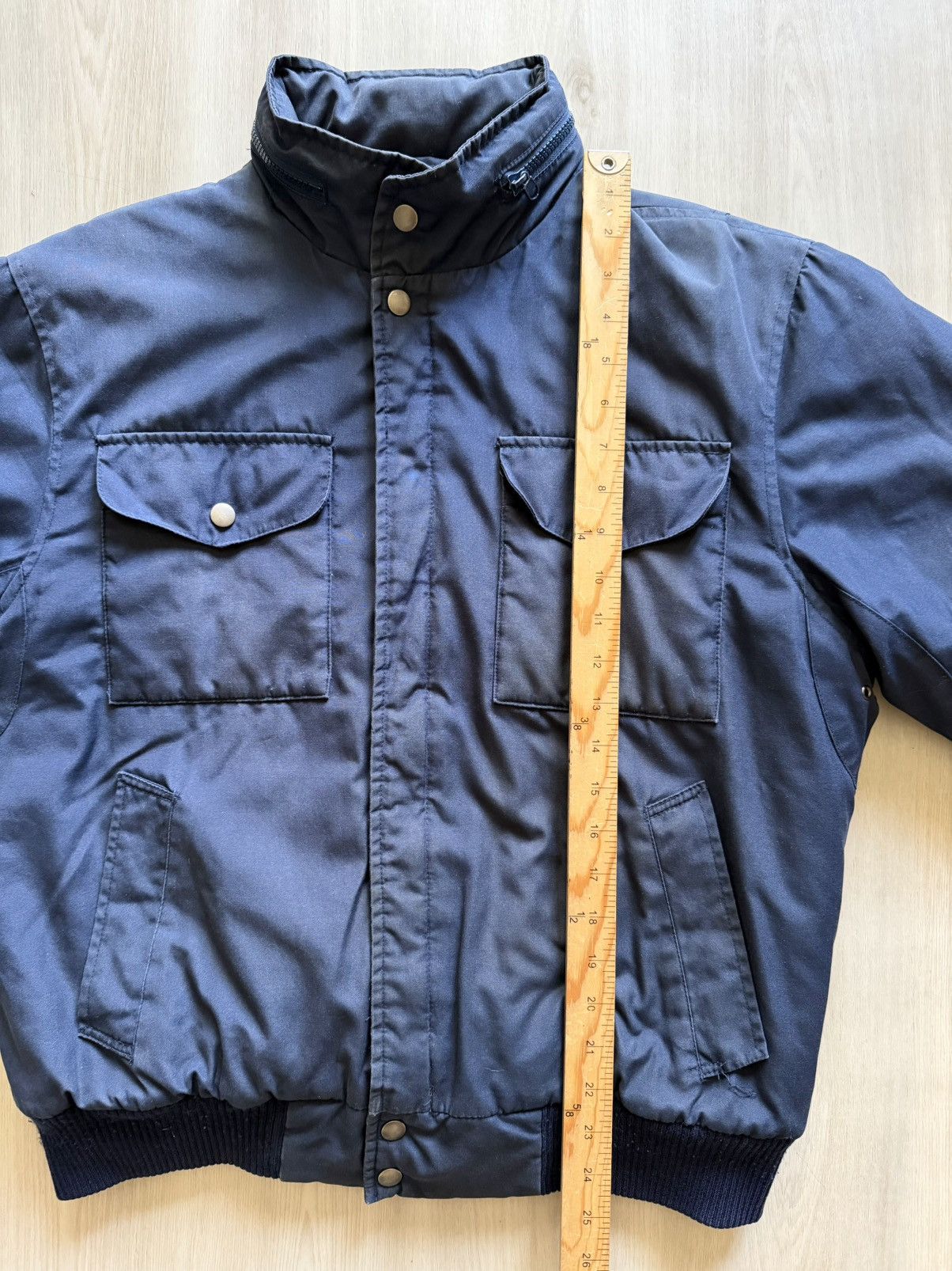 Haggar Vtg Haggar Puffer Bomber w/ Hidden Hood Sz M *stains 90s 80s Size US M / EU 48-50 / 2 - 7 Thumbnail
