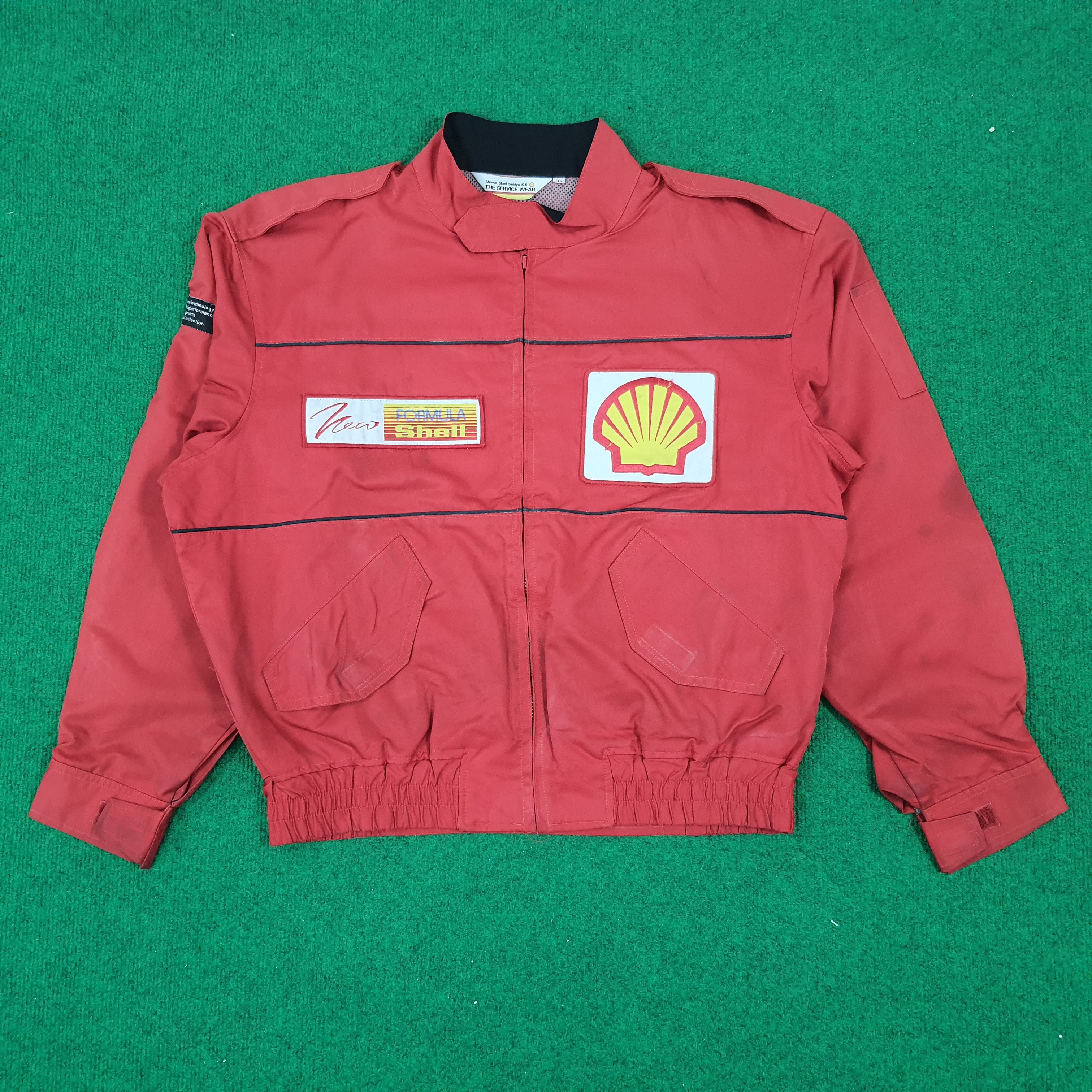Vintage Vintage Shell Formula Service Wear Motorsports Racing Jacket Size US L / EU 52-54 / 3 - 1 Thumbnail