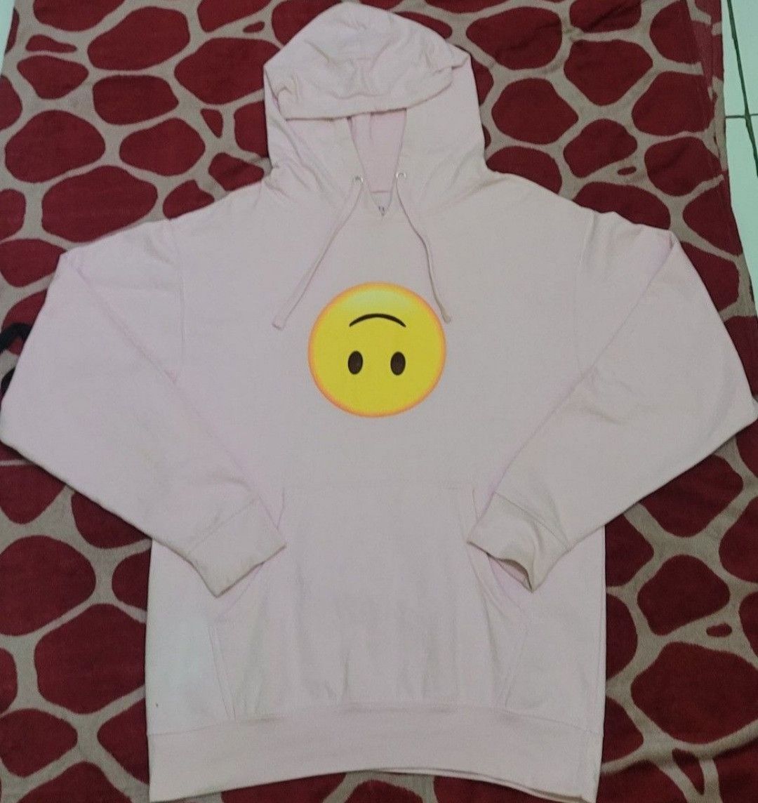 DS Black ASSC Smiley Emote Peach Zip Up Hoodie MagOC