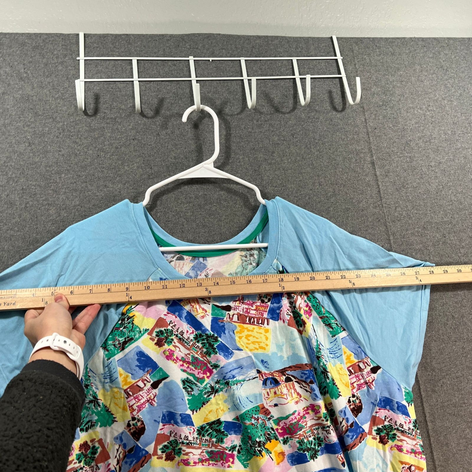 Other Cuddl Duds Womens Top Cotton Core Raglan LightBlue Size 3X Size 3XL / US 20-22 - 6 Thumbnail
