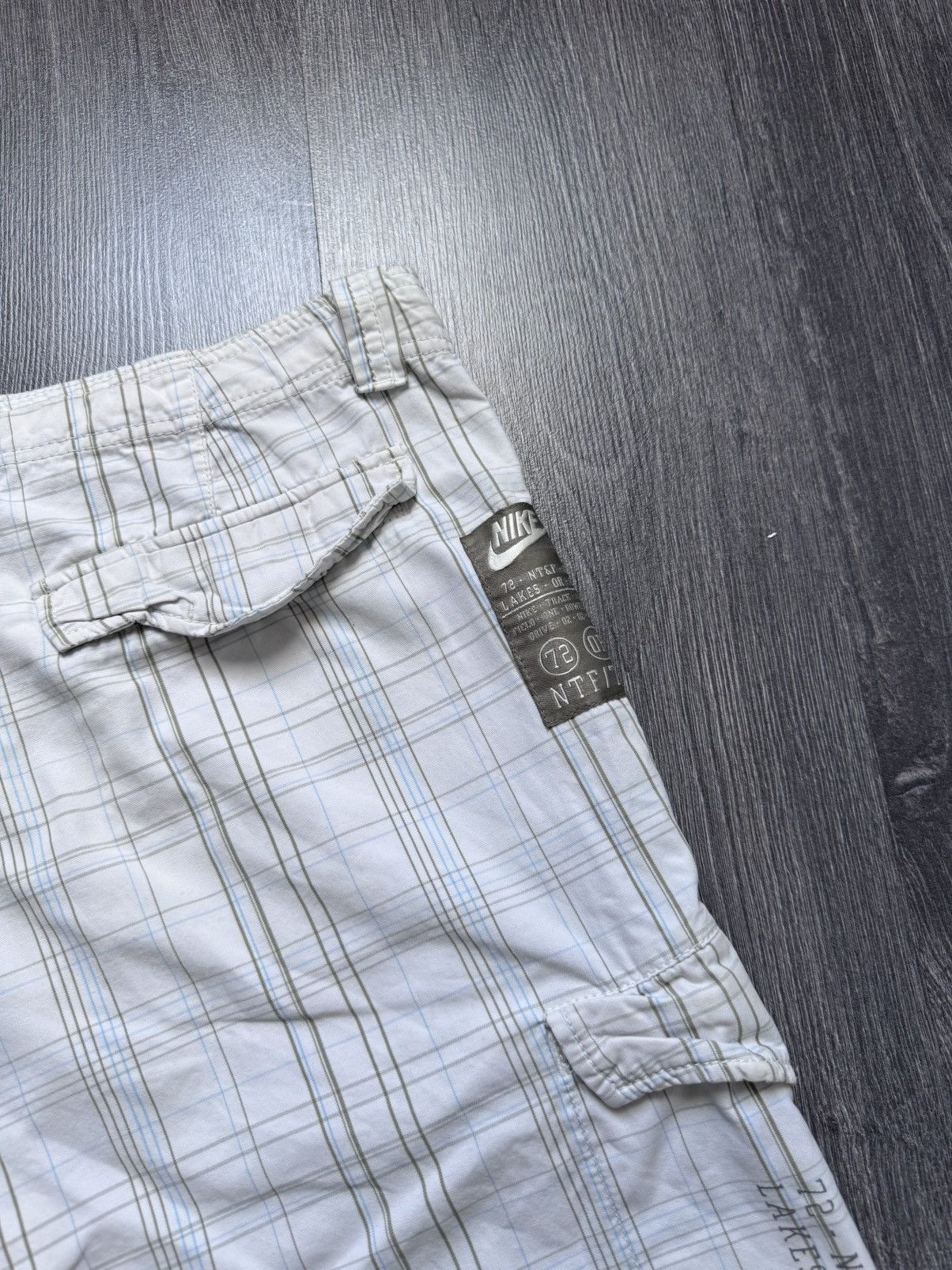 Nike × Vintage 00s Vintage Nike Shorts Check Avantgarde Size US 32 / EU 48 - 6 Thumbnail
