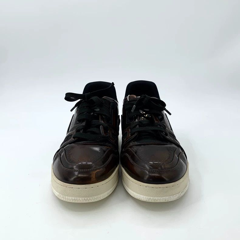 Louis Vuitton Louis Vuitton Brown patent leather lace-up board shoes Size US 9.5 / EU 42-43 - 3 Thumbnail