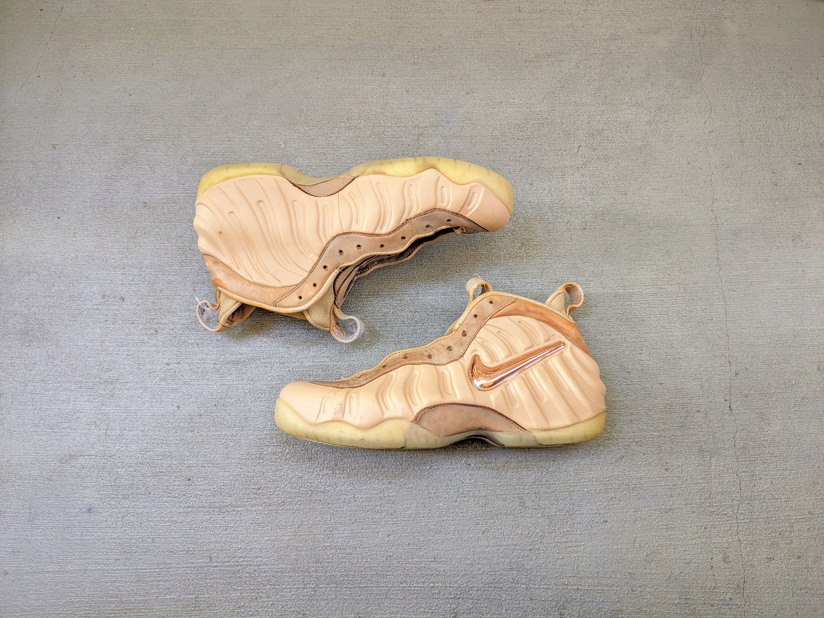 image of Nike Air Foamposite Pro Vachetta Tan 8.5 Leather 920377-200 Shoes in Brown, Men's