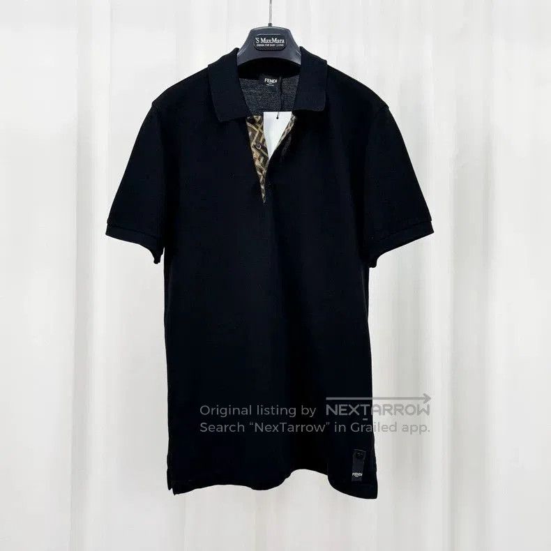 Fendi Fendi Black Logo Collar Polo Shirt. Size US S / EU 44-46 / 1 - 1 Thumbnail