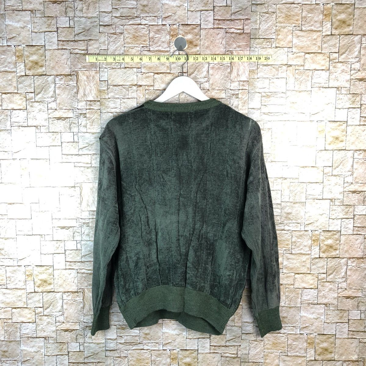 Japanese Brand Destinaren checkered vintage Green Knitwear #A1200 Size US S / EU 44-46 / 1 - 12 Thumbnail