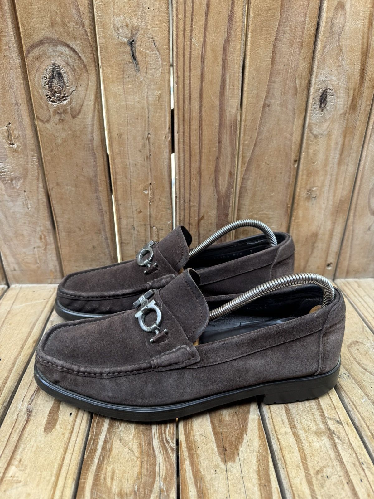 Salvatore Ferragamo Salvatore Ferragamo brown suede leather loafers EUR 42 EE Size US 8 / EU 41 - 14 Thumbnail