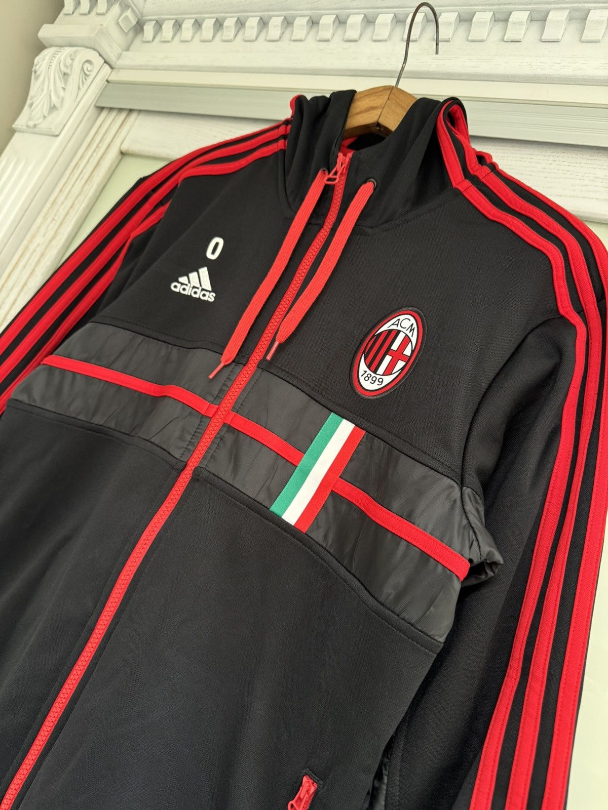 Adidas Milan 2012-2013 Soccer Track Jacket Football Jersey Shirt Size US M / EU 48-50 / 2 - 6 Thumbnail