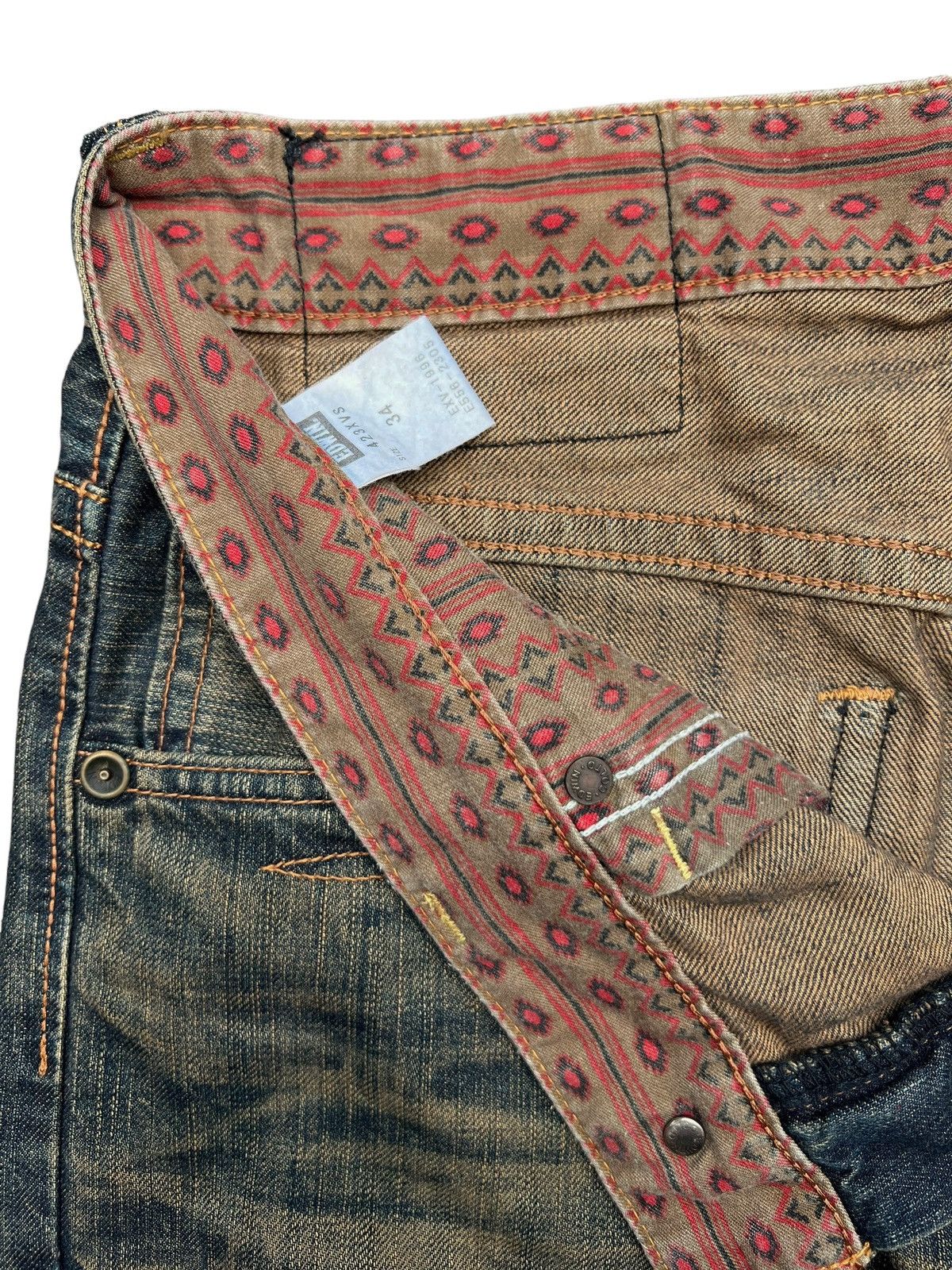 Edwin Vintage Edwin Rusty Mudwash Distressed Denim Jeans 37x30.5 Size US 37 - 12 Thumbnail