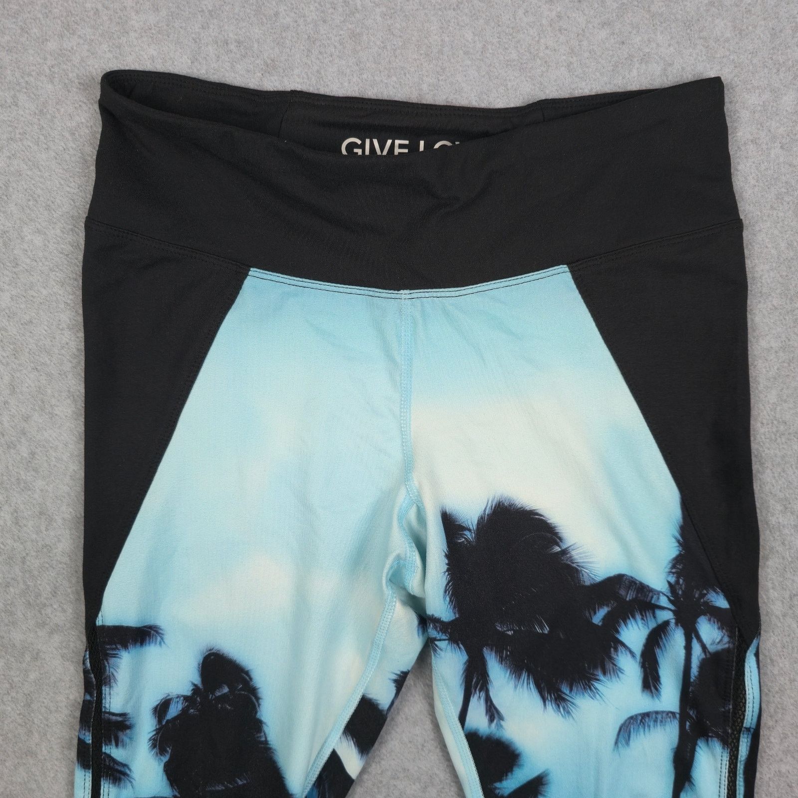 Betsey Johnson Betsey Johnson Medium Crop Leggings Palm Tree Black Blue Size 28" / US 6 / IT 42 - 4 Thumbnail