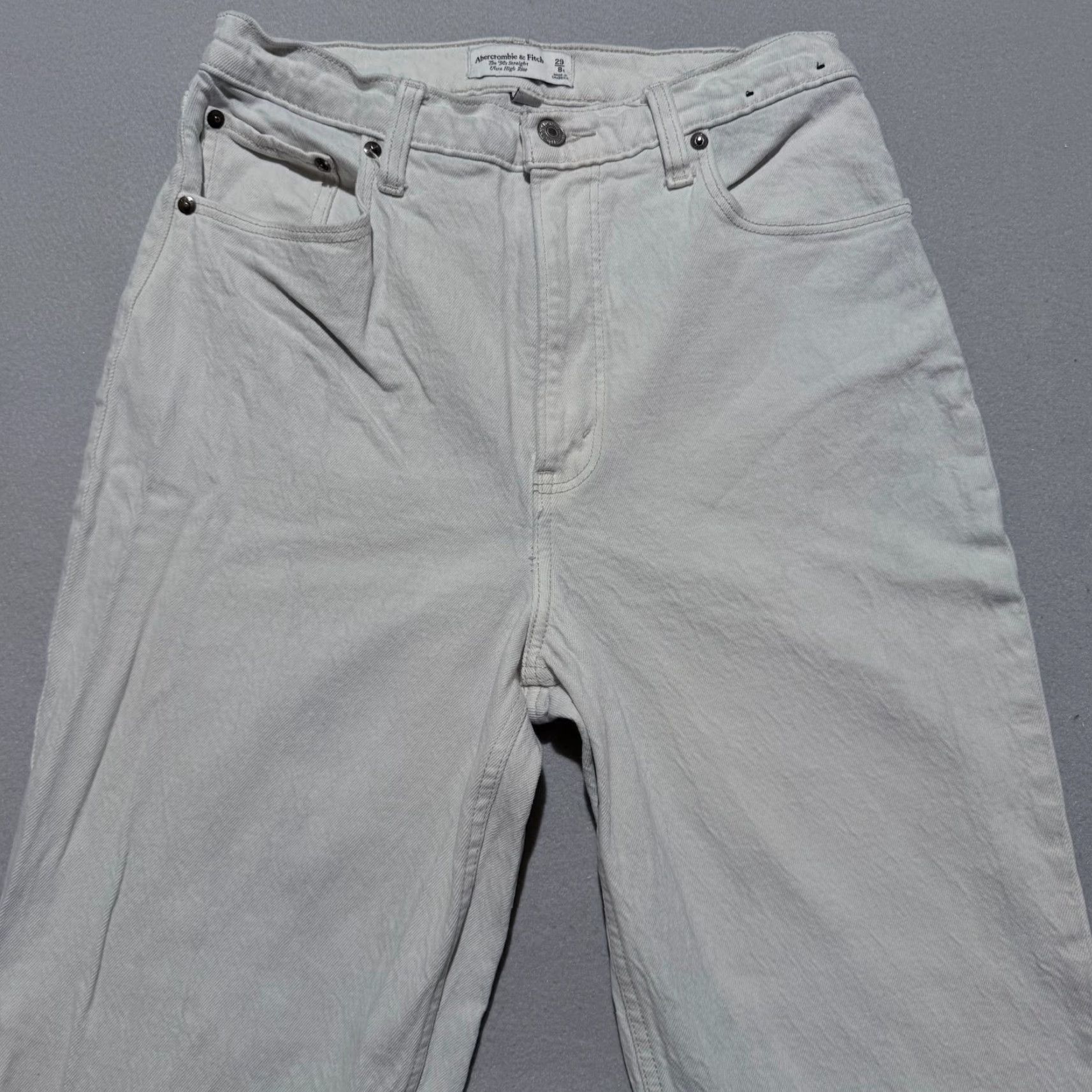 Abercrombie & Fitch Abercrombie & Fitch The 90s Straight Ultra High Rise Jeans Women's Cream - 8 Size 30" / US 8 / IT 44 - 3 Thumbnail