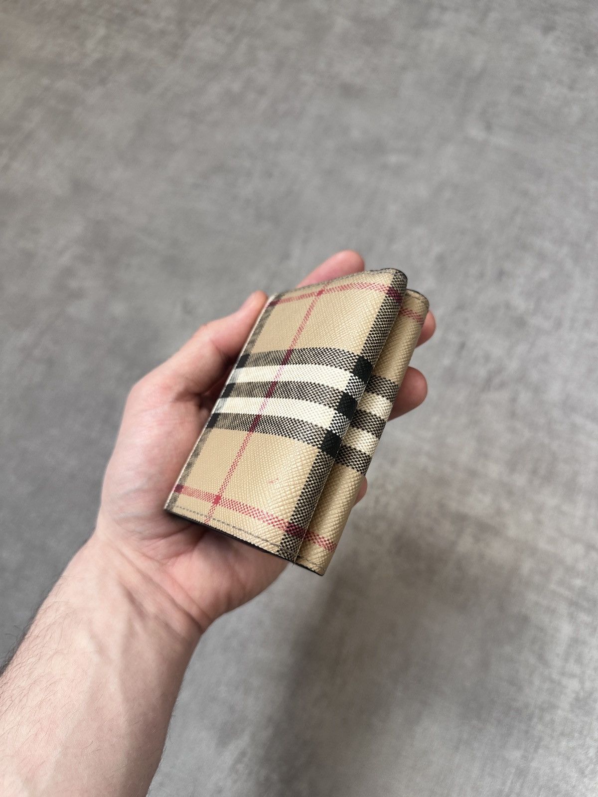 Burberry Burberry Vintage Check Trifold Wallet Size ONE SIZE - 3 Thumbnail