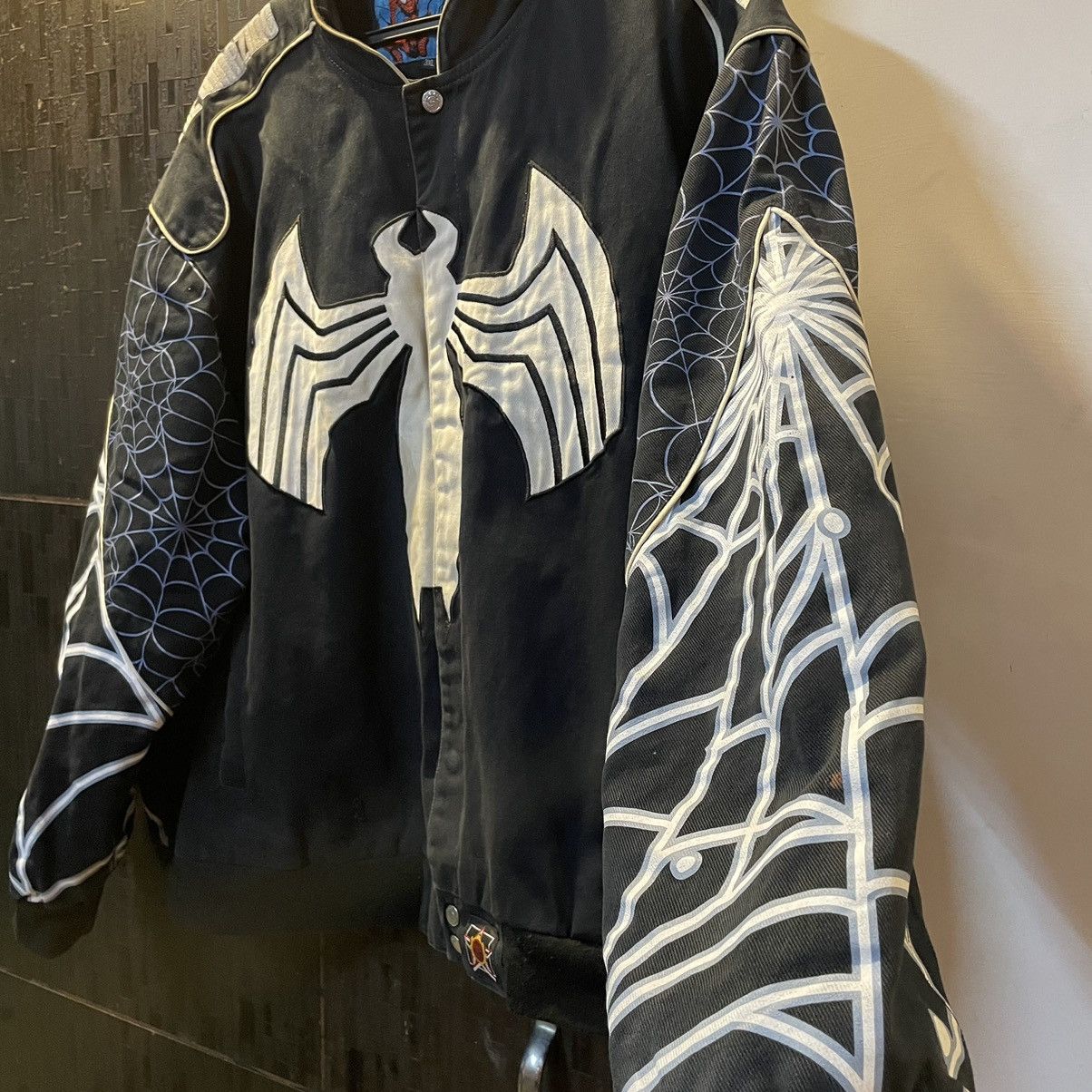 Marvel Comics VTG Marvel x JH Design ,Venom / Spider-Man racing Jacket Size US XXL / EU 58 / 5 - 9 Thumbnail