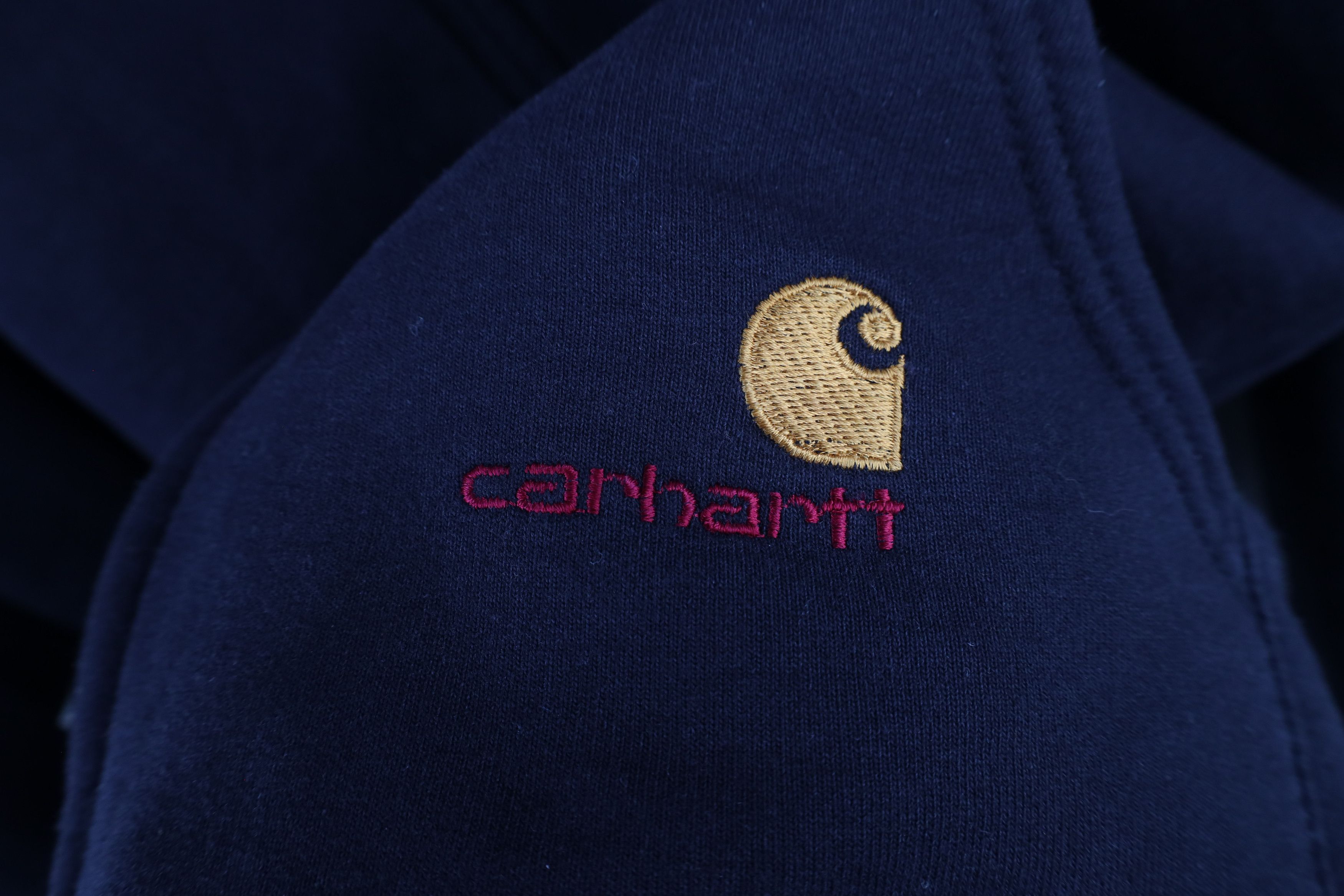 Carhartt × Vintage Vintage 90s Carhartt Lined Hooded Sweatshirt Jacket Blue USA Size US XXL / EU 58 / 5 - 4 Thumbnail