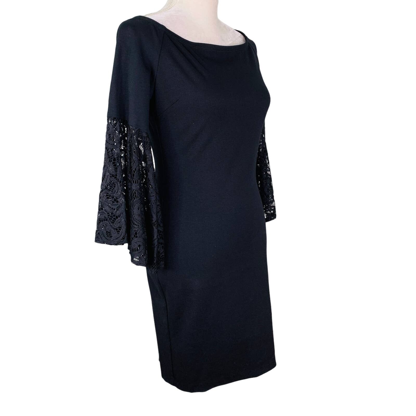Bar III Bar III Dress M Anthracite Black Lace Bell Sleeves New Size M / US 6-8 / IT 42-44 - 7 Thumbnail