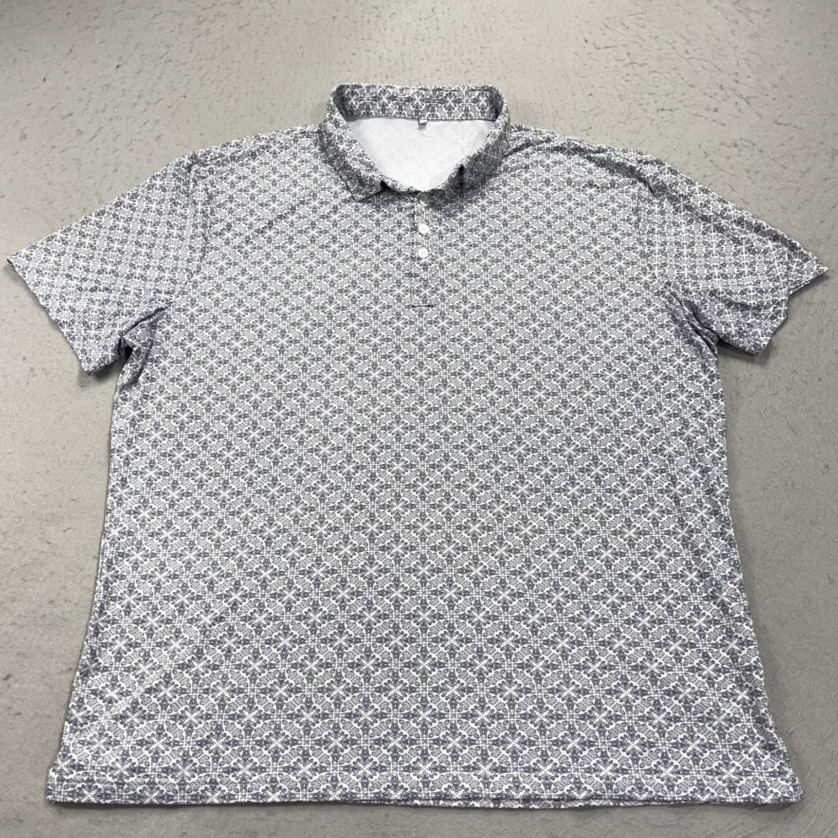 Vintage State and Liberty Polo Shirt Mens 3XL White Abstract Printed Golf Stretch Polo Shirt Mens 3XL White Abstract Printed Golf Stretch Size US XXL / EU 58 / 5 - 2 Thumbnail