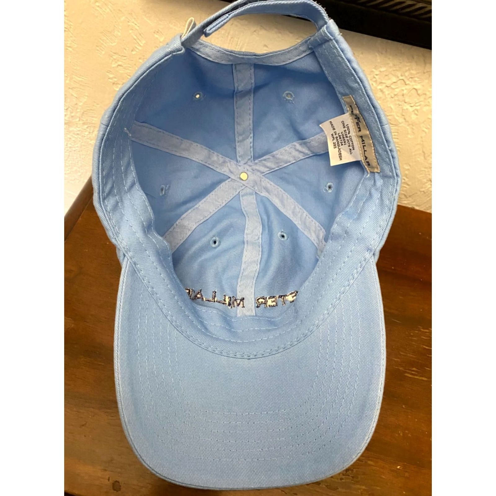 Peter Millar Peter Millar Baseball Cap Hat Strapback Navy Blue White Logo Golf Mens One Size Blue Cap Size ONE SIZE - 4 Thumbnail