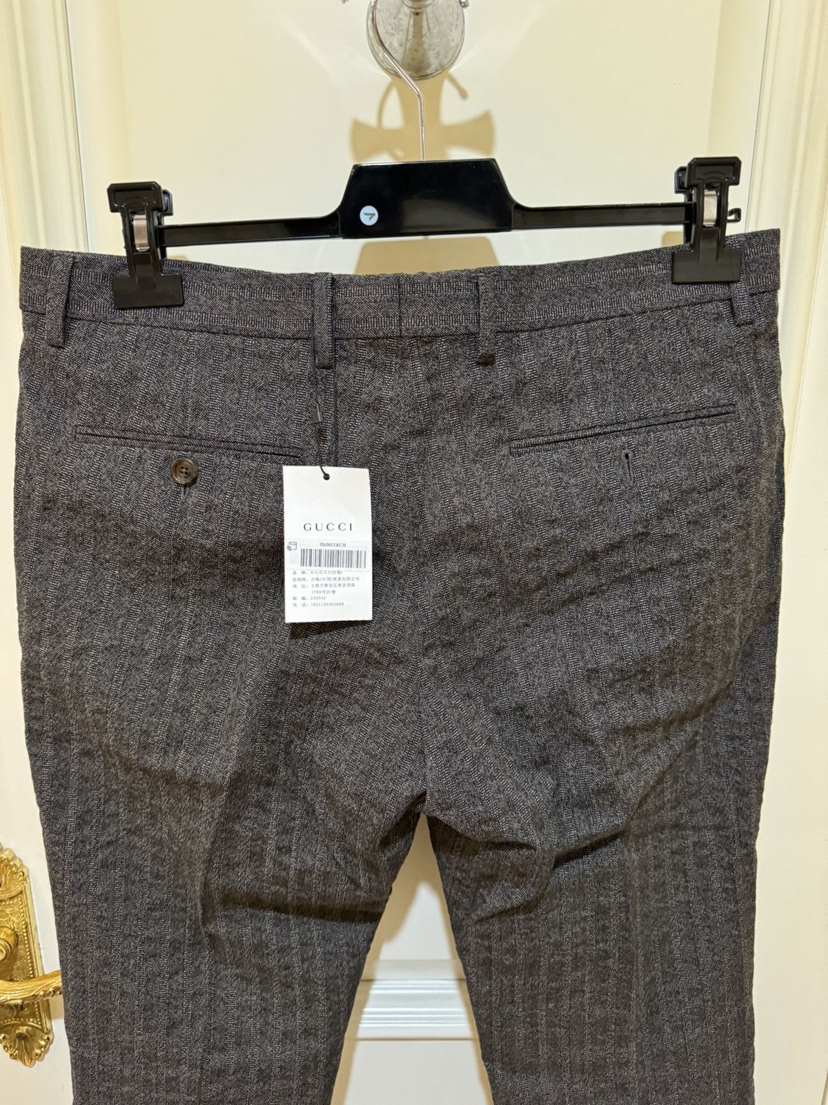 Gucci Rare Gucci Grey striped flared pants Sz48 Size US 32 / EU 48 - 7 Thumbnail