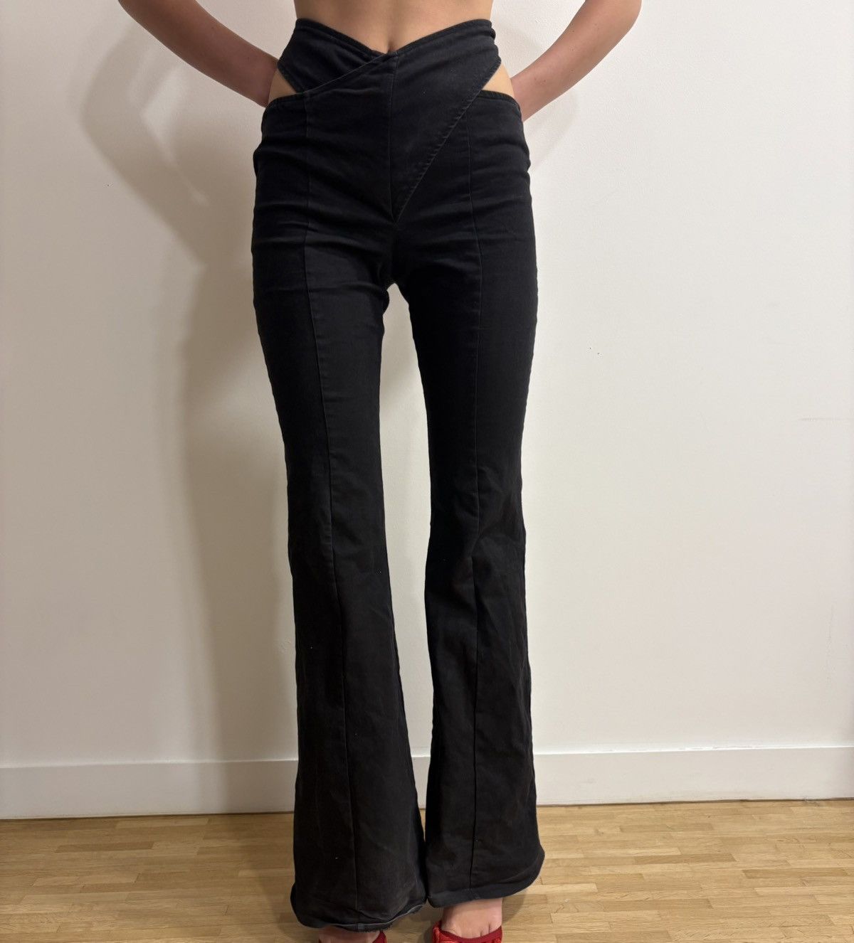 Other Di Petsa cross waist Black Jeans Size 26" / US 2 / IT 38 - 1 Thumbnail